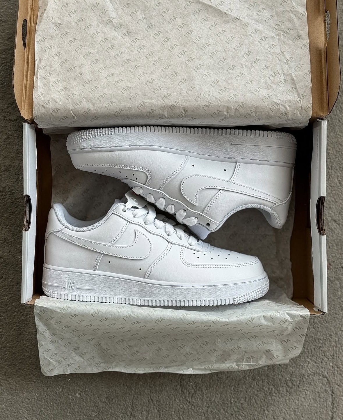 Nike Air Force 1 Low 低筒 全白 原版