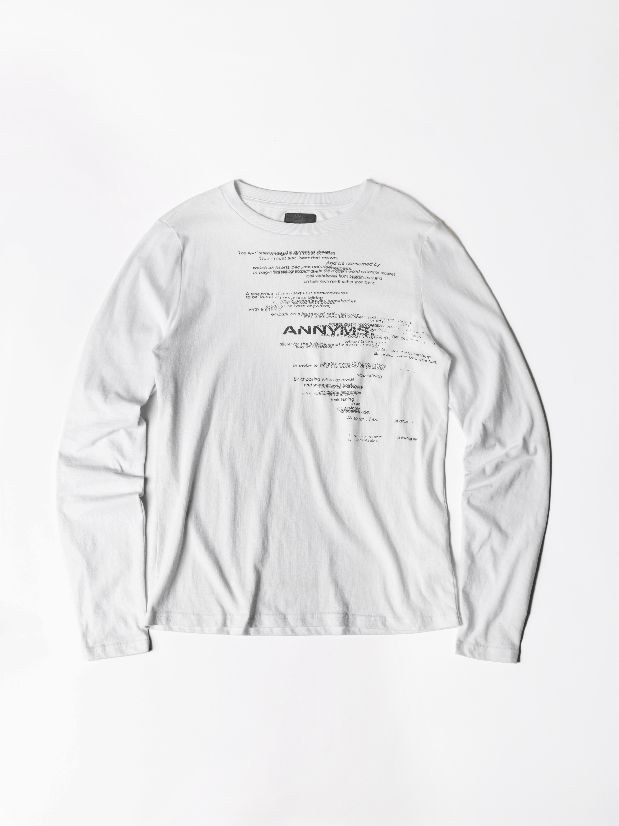 Anonymous Talking｜F26-LS01 – Unwritten Letters Tee (White)
