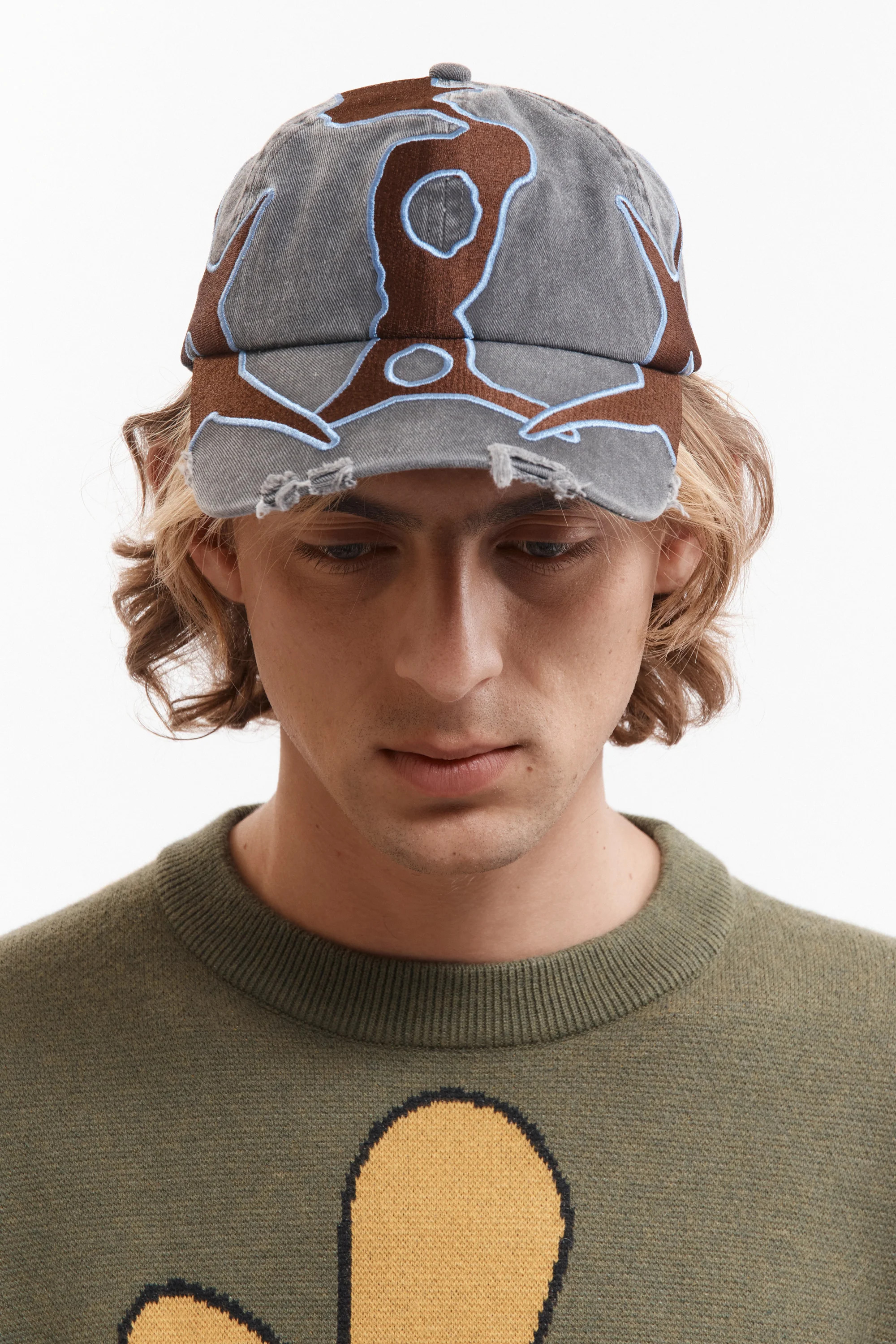 P.A.M.｜OUTLINE LOGO CAP "BLACK WASH"