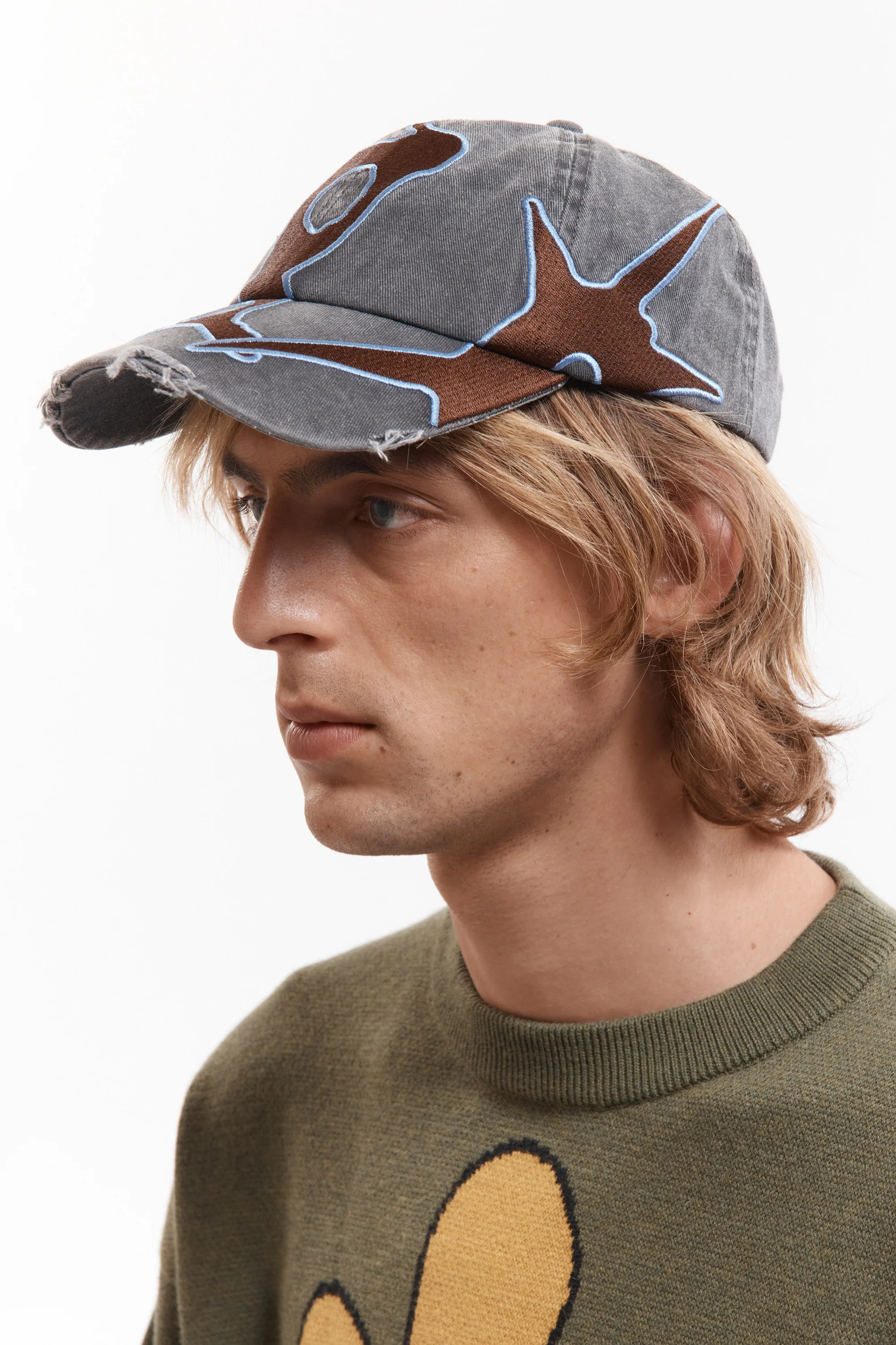 P.A.M.｜OUTLINE LOGO CAP "BLACK WASH"