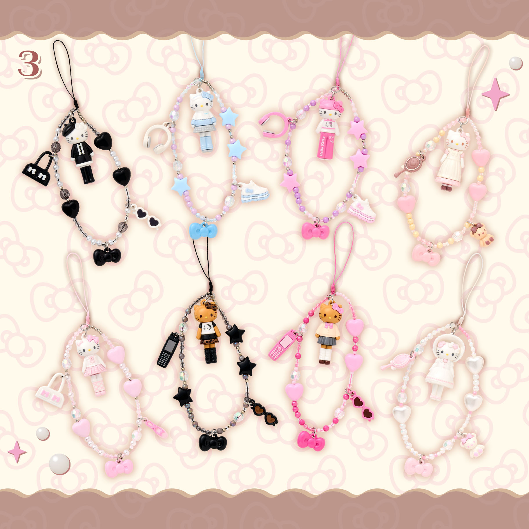 日本 Sanrio Hello Kitty 衣櫥系列 電話繩 / 吊飾 (裝扮/ closet collection)