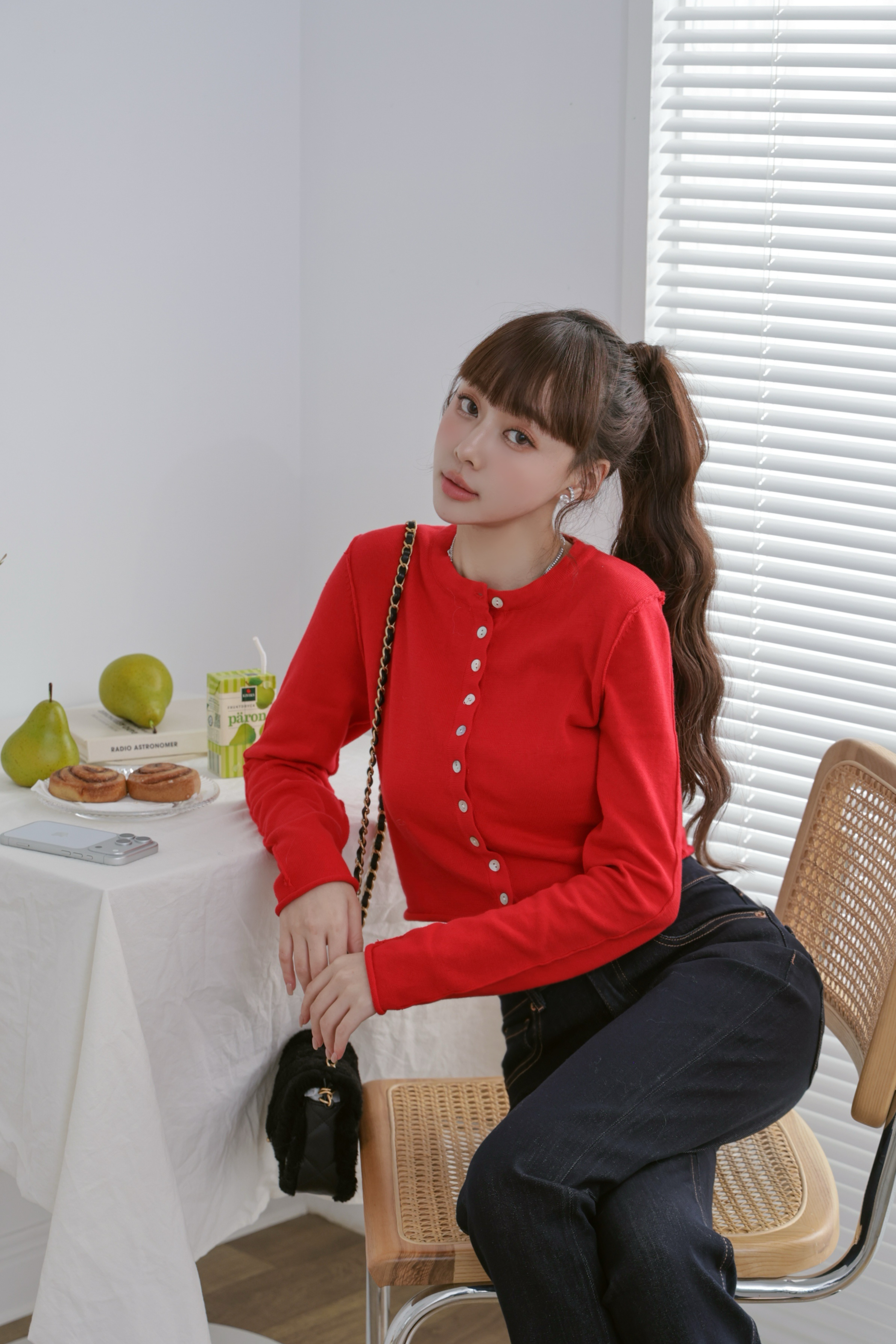 日常好感捲邊排釦小外套 S46