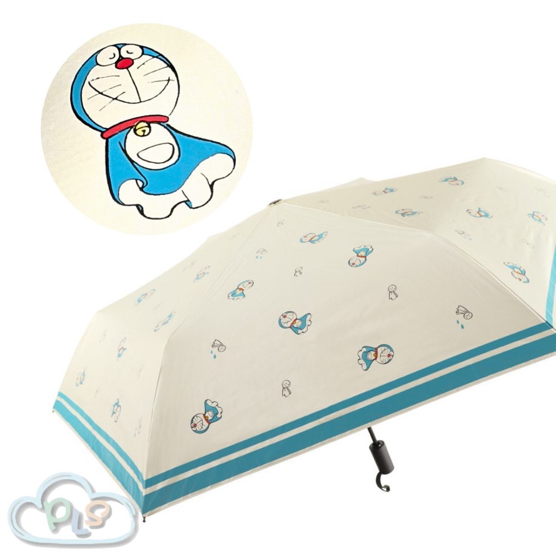 Folding Umbrella, Teru Teru Bozu (Sunny Day Doll) Doraemon Future Department Store Limited Edition Beige #40191-1