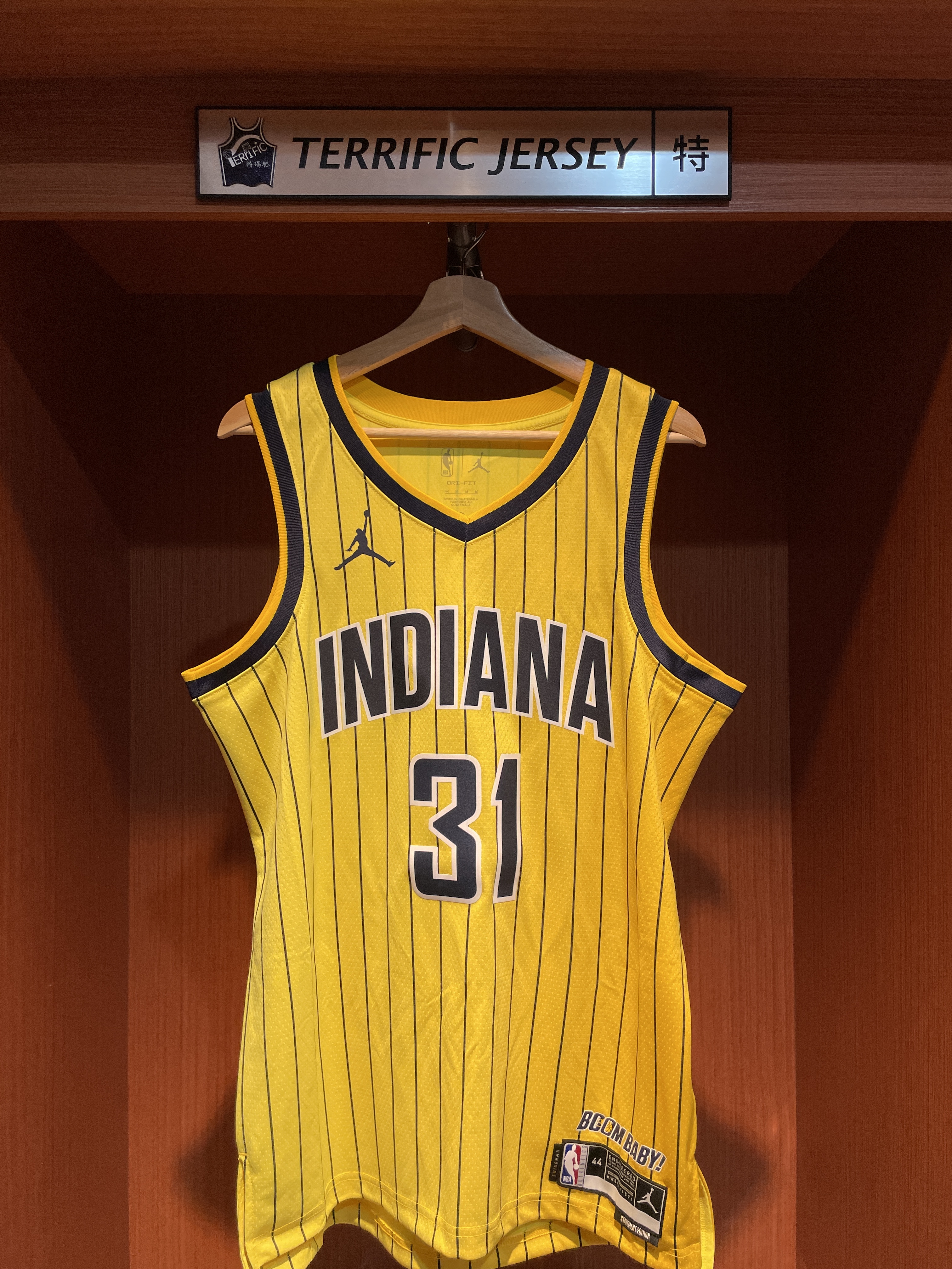NBA球衣 Reggie Miller 印第安那溜馬黃 26-27 Statement Jordan Swingman 球迷版 熱轉印 全新