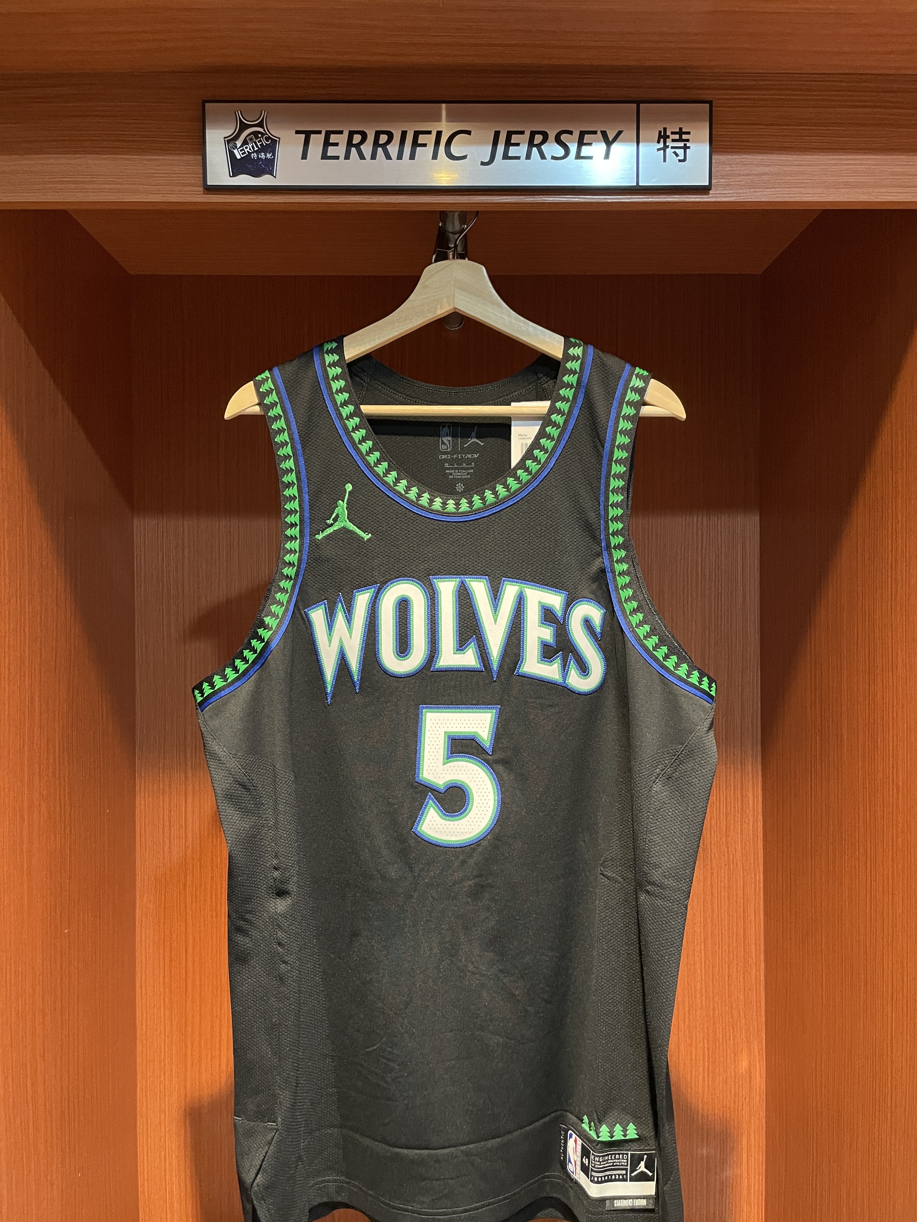 NBA球衣 Anthony Edwards 明尼蘇達灰狼黑 26-27 Statement Jordan Authentic 球員版 電繡 全新