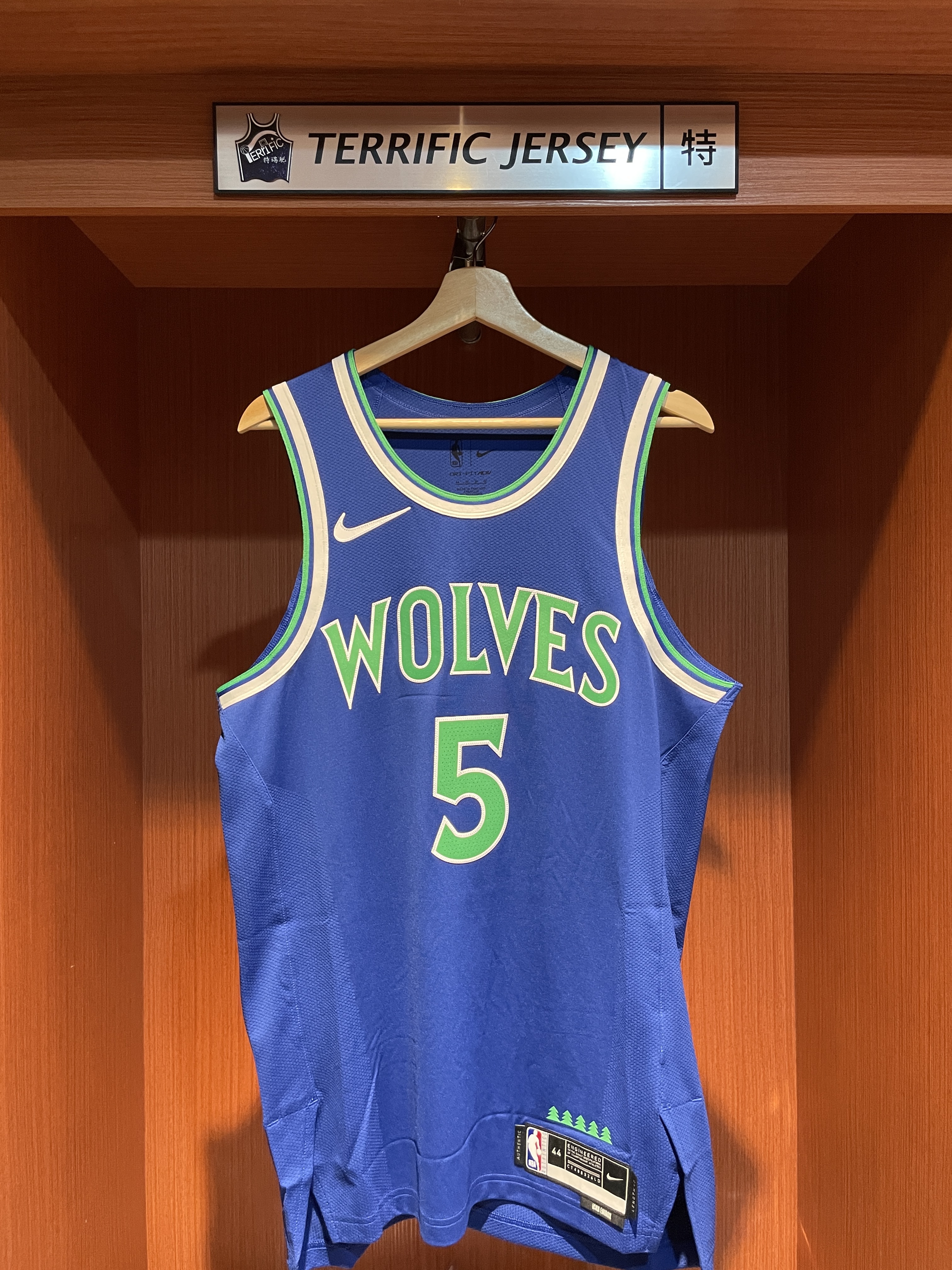 NBA球衣 Anthony Edwards 明尼蘇達灰狼藍 26-27 Icon Nike Authentic 球員版 電繡 全新