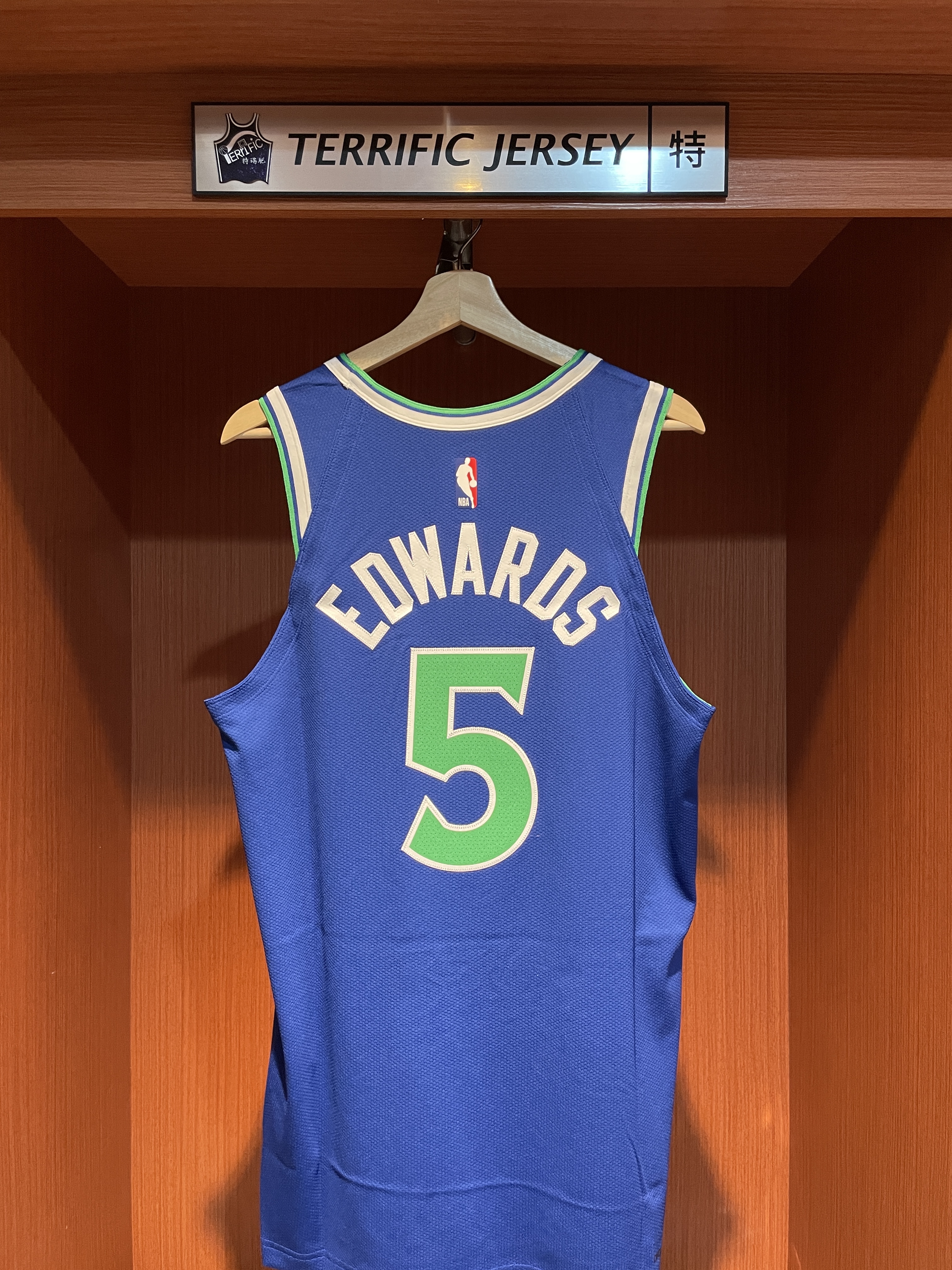 NBA球衣 Anthony Edwards 明尼蘇達灰狼藍 26-27 Icon Nike Authentic 球員版 電繡 全新