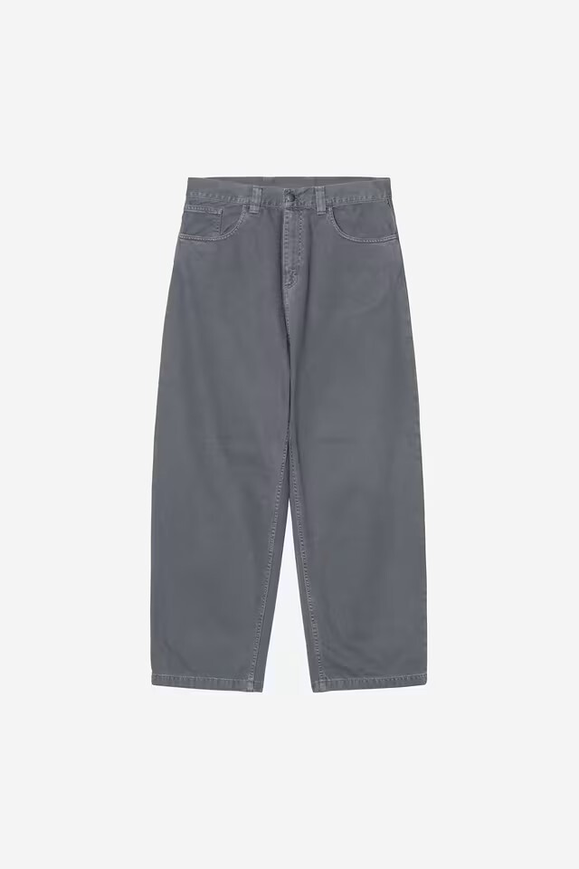 -(E14b02)-CARHARTT WIP BRANDON PANT 布蘭登 石染 寬鬆直筒 灰色-I034809