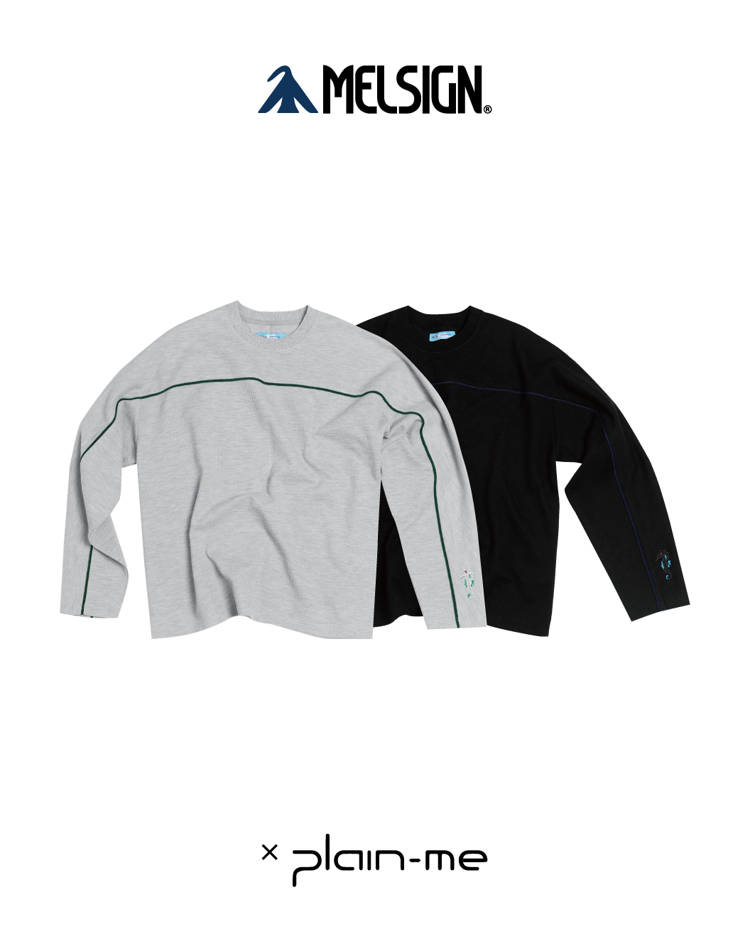 MELSIGN × plain-me 華夫格拼色長袖T｜Lacuna Waffle L/S Tee