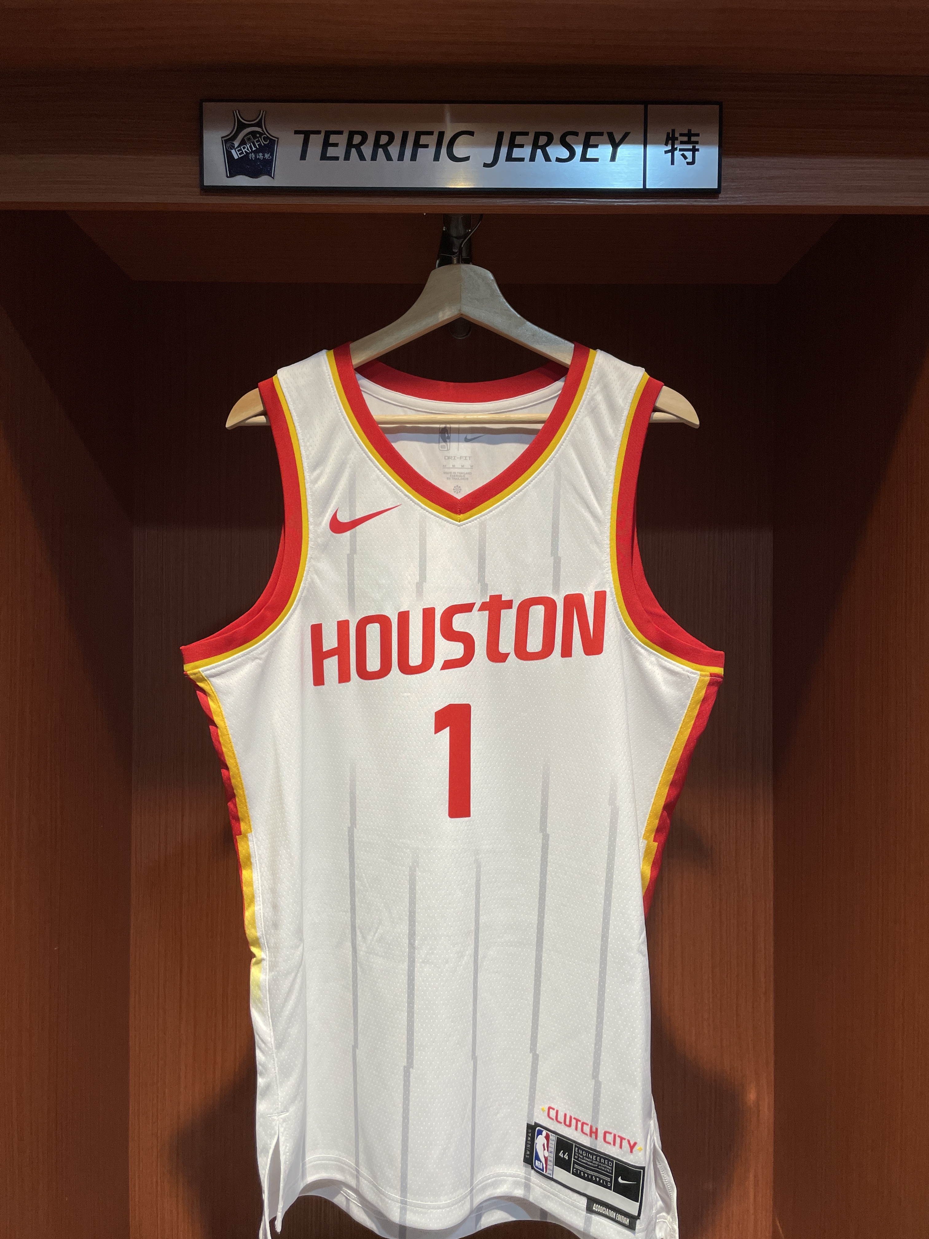 NBA球衣 Amen Thompson 休士頓火箭白 26-27 Association Nike Swingman 球迷版 熱轉印 全新