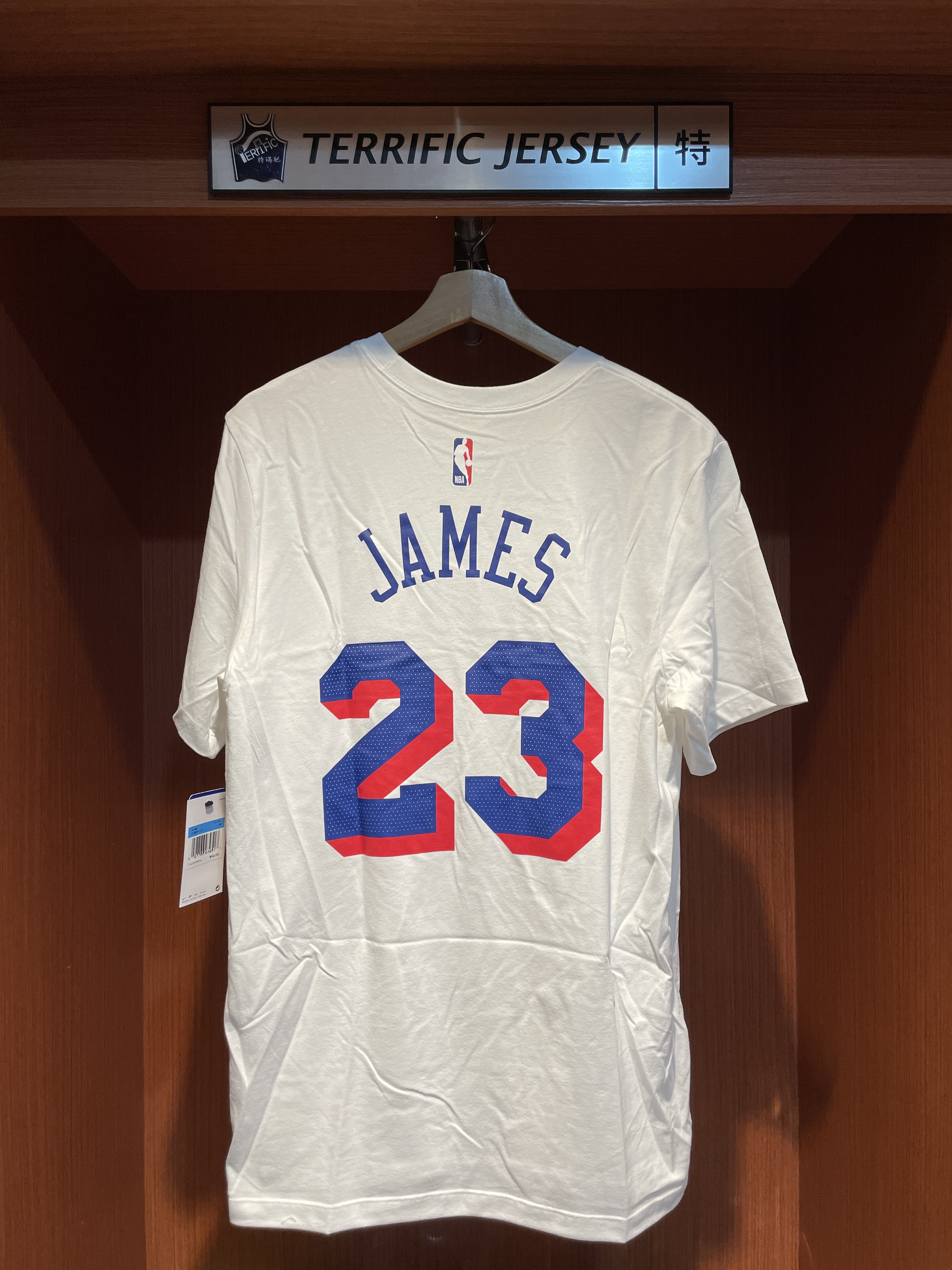 NBA短袖 LeBron James 費城七六人白 Association Nike Player Name Tee 棉質 全新