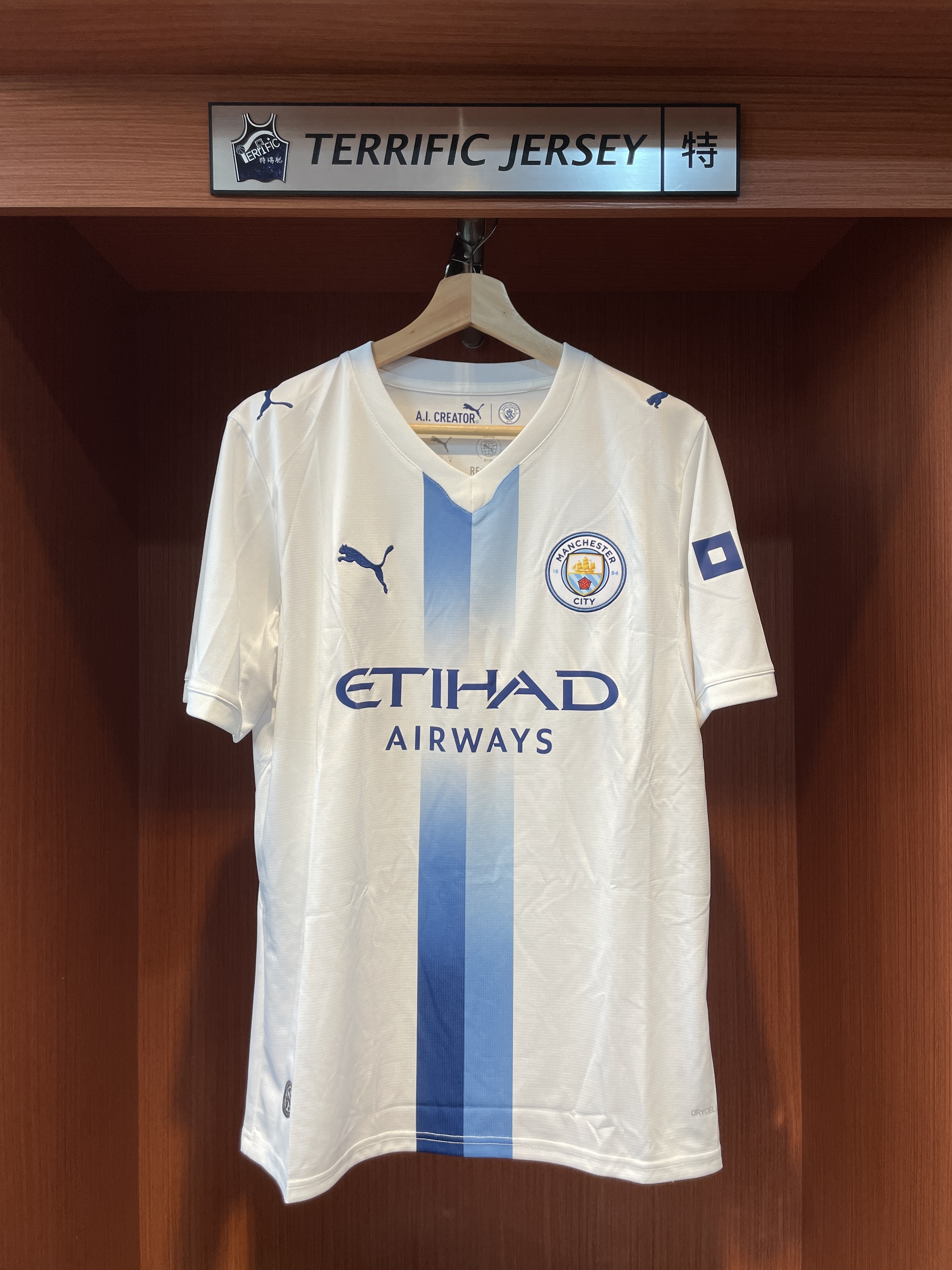 Premier League足球 Erling Haaland 曼徹斯特城 曼城白 26-27 英超 Third Puma Replica Jersey 球迷版 燙印 全新
