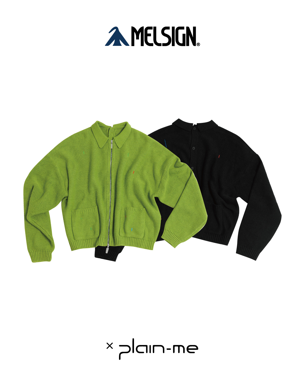 MELSIGN × plain-me 雙面可拆式針織外套｜Memento Knit Cardigan