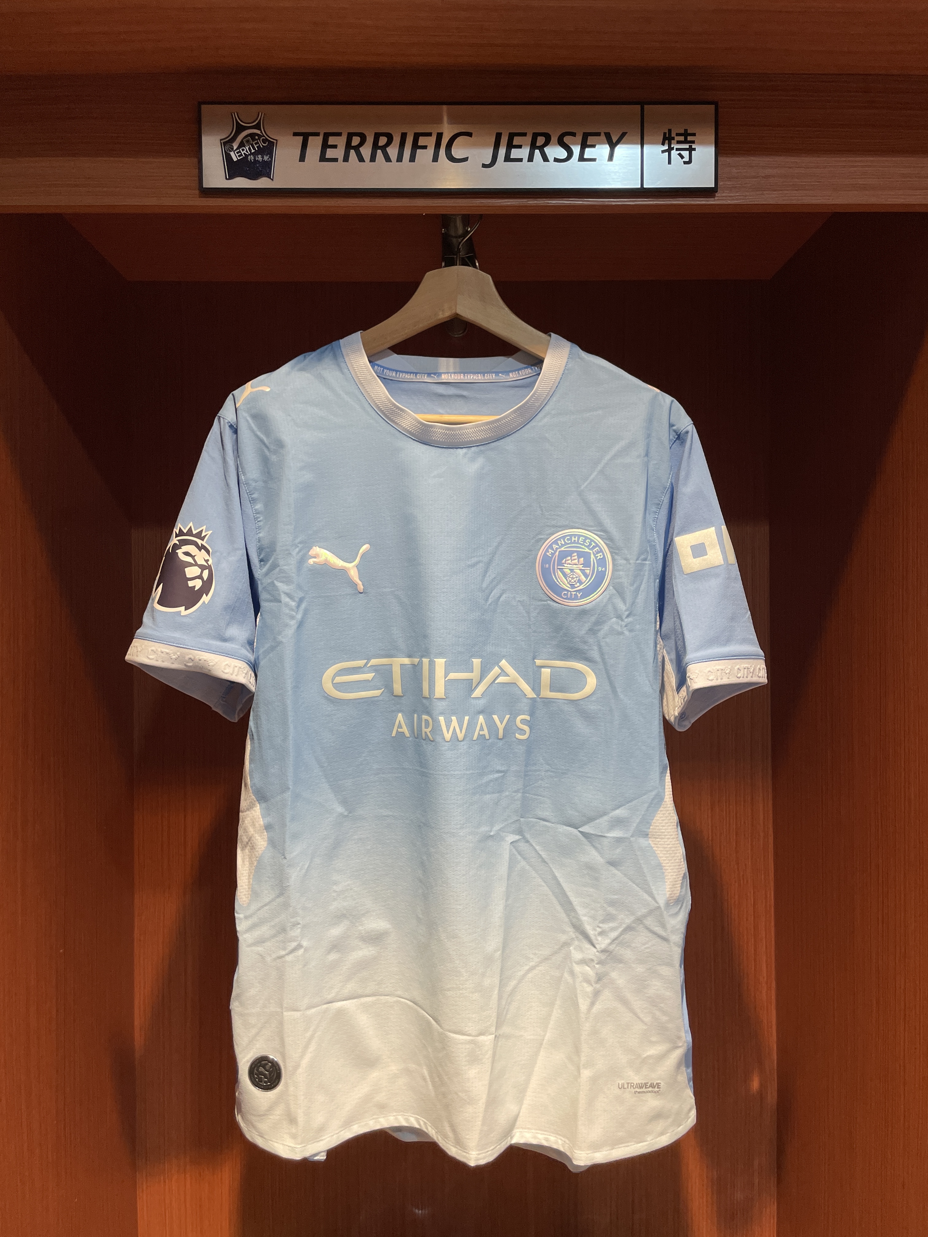 Premier League足球 Erling Haaland 曼徹斯特城 曼城水藍 26-27 英超 Home Puma Authentic Jersey 球員版 輕薄排汗 全新