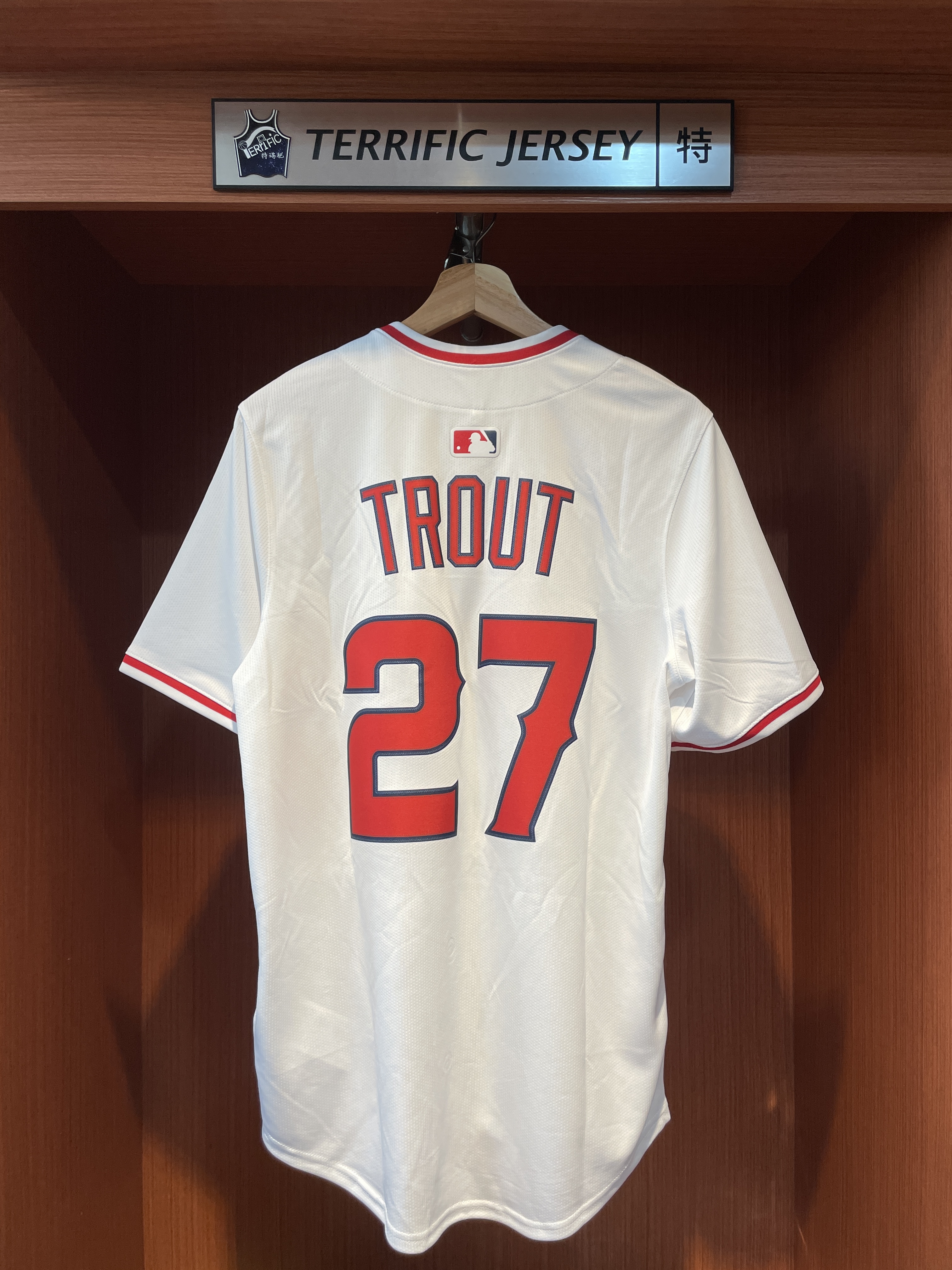 MLB球衣 Mike Trout 洛杉磯天使白 Home Nike Limited Player Name Jersey 球迷版 熱轉印 全新
