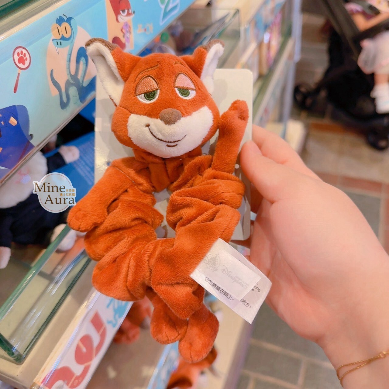 胡尼克 Nick 狐狸 絨毛 大頭 造型 髮束 大腸圈 髮飾 動物方城市 Zootopia -香港迪士尼樂園