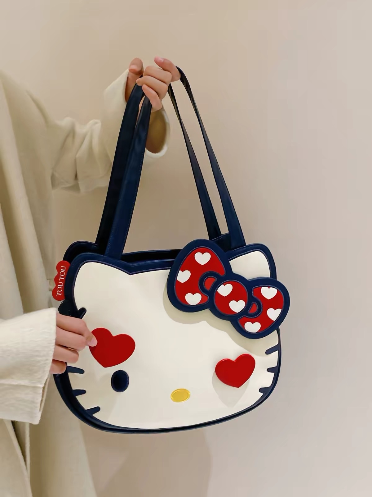 <凱蒂迷必瘋✨> HELLO KITTY x TOUTOU 大容量 星星眼托特包 表情可DIY