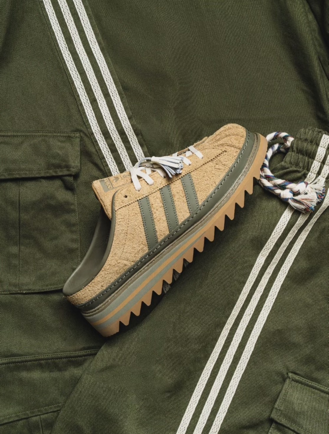 【APAIR】預購 adidas originals x CLOT SAWTOOTH MULE 鋸齒鞋 卡其 貝殼頭 穆勒鞋 KJ0275