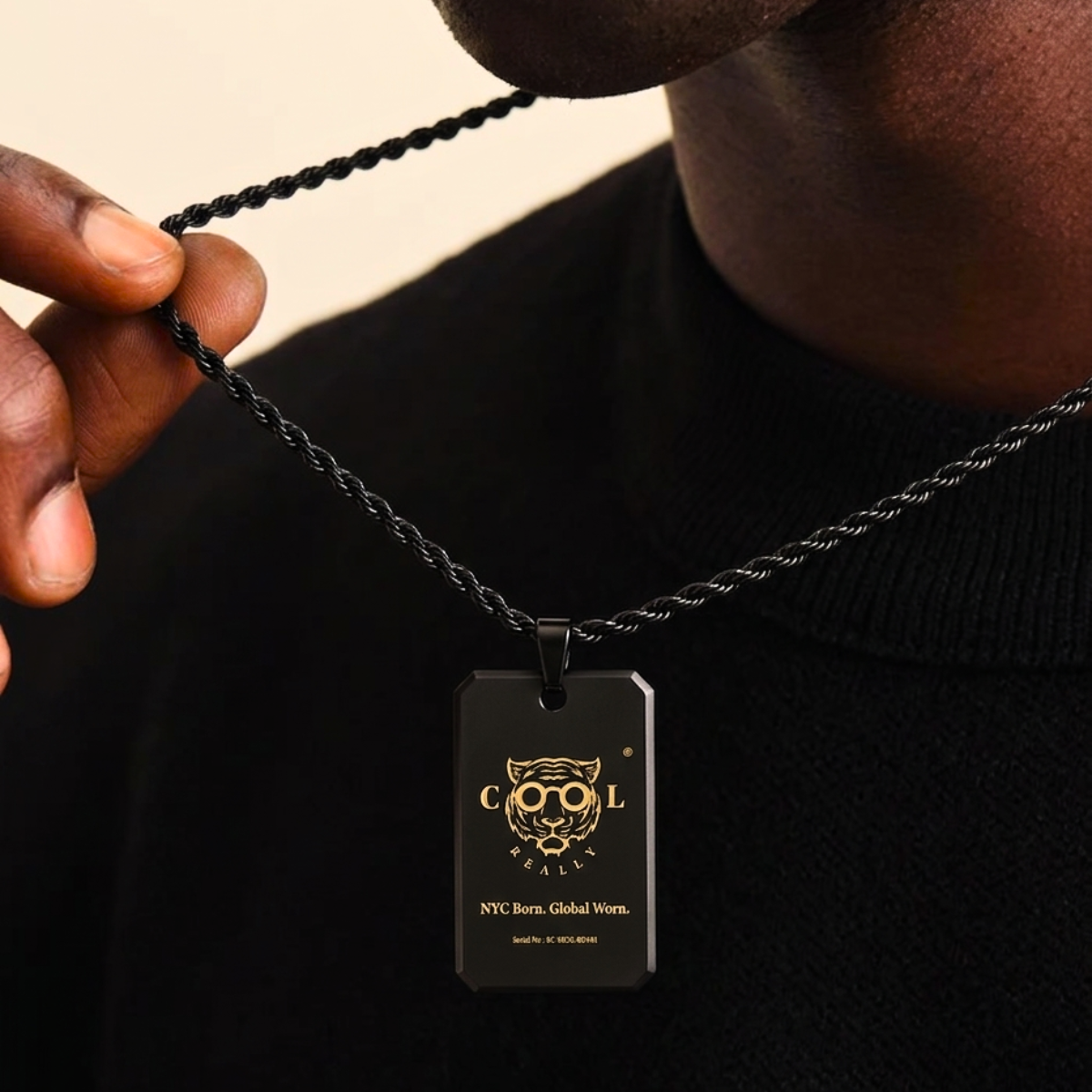 REALLY COOL® Identity Tag Pendant Necklace