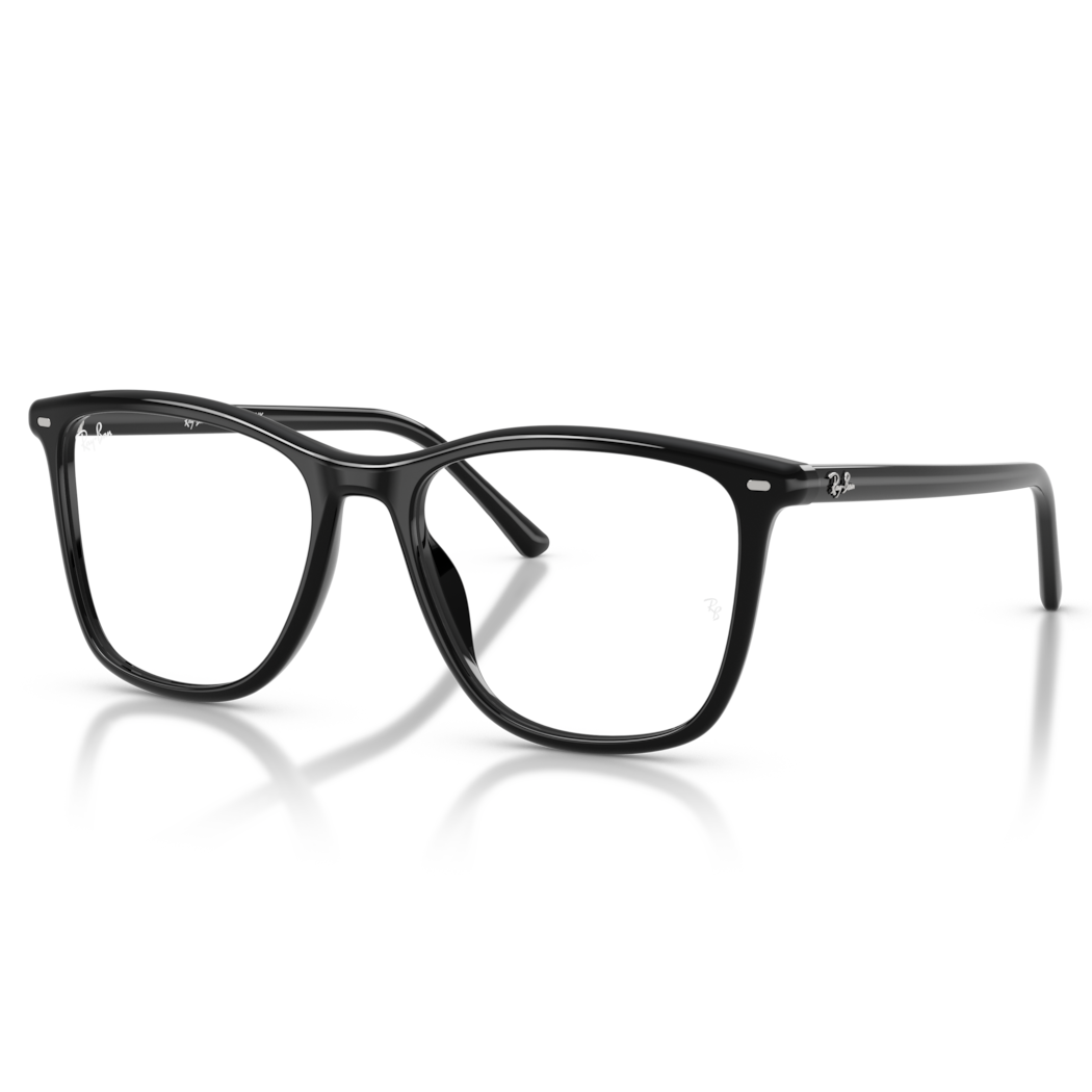 【RayBan】RB5455F 2000-52mm 方框光學眼鏡♦(黑色)
