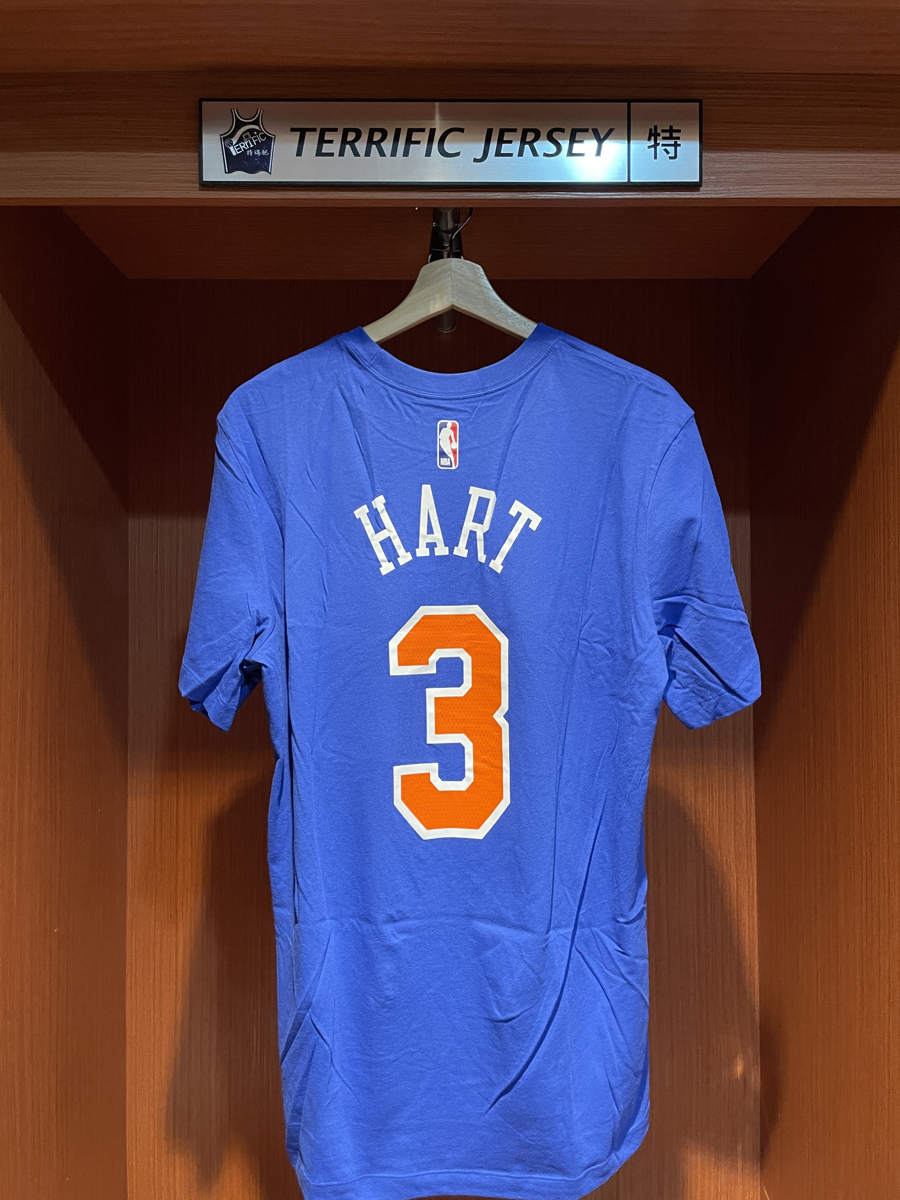 NBA短袖 Josh Hart 紐約尼克藍 Icon Nike Player Name Tee 棉質 短袖 全新
