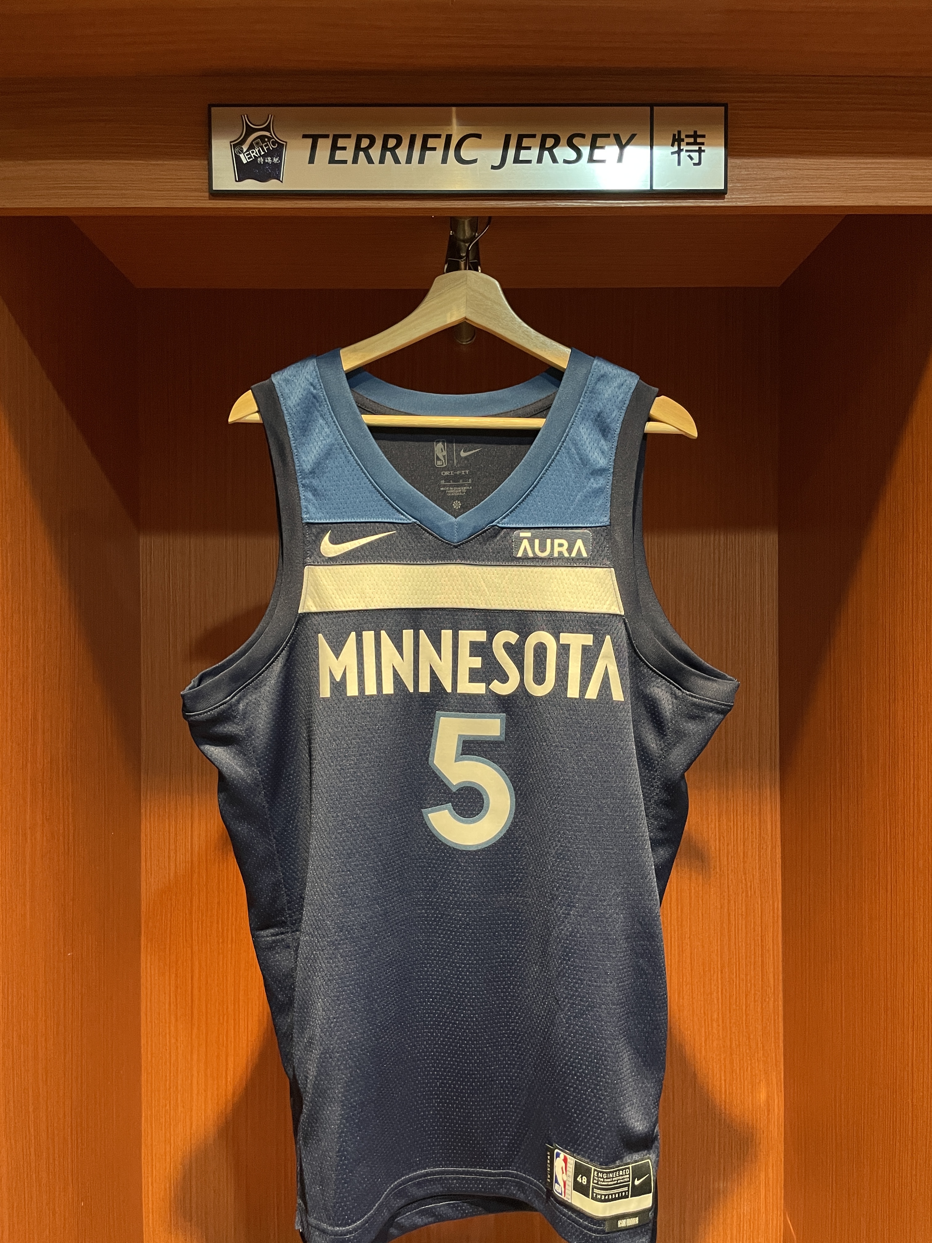 NBA球衣 Anthony Edwards 明尼蘇達灰狼深藍 Icon Nike Swingman 球迷版 熱轉印 含贊助商標 全新