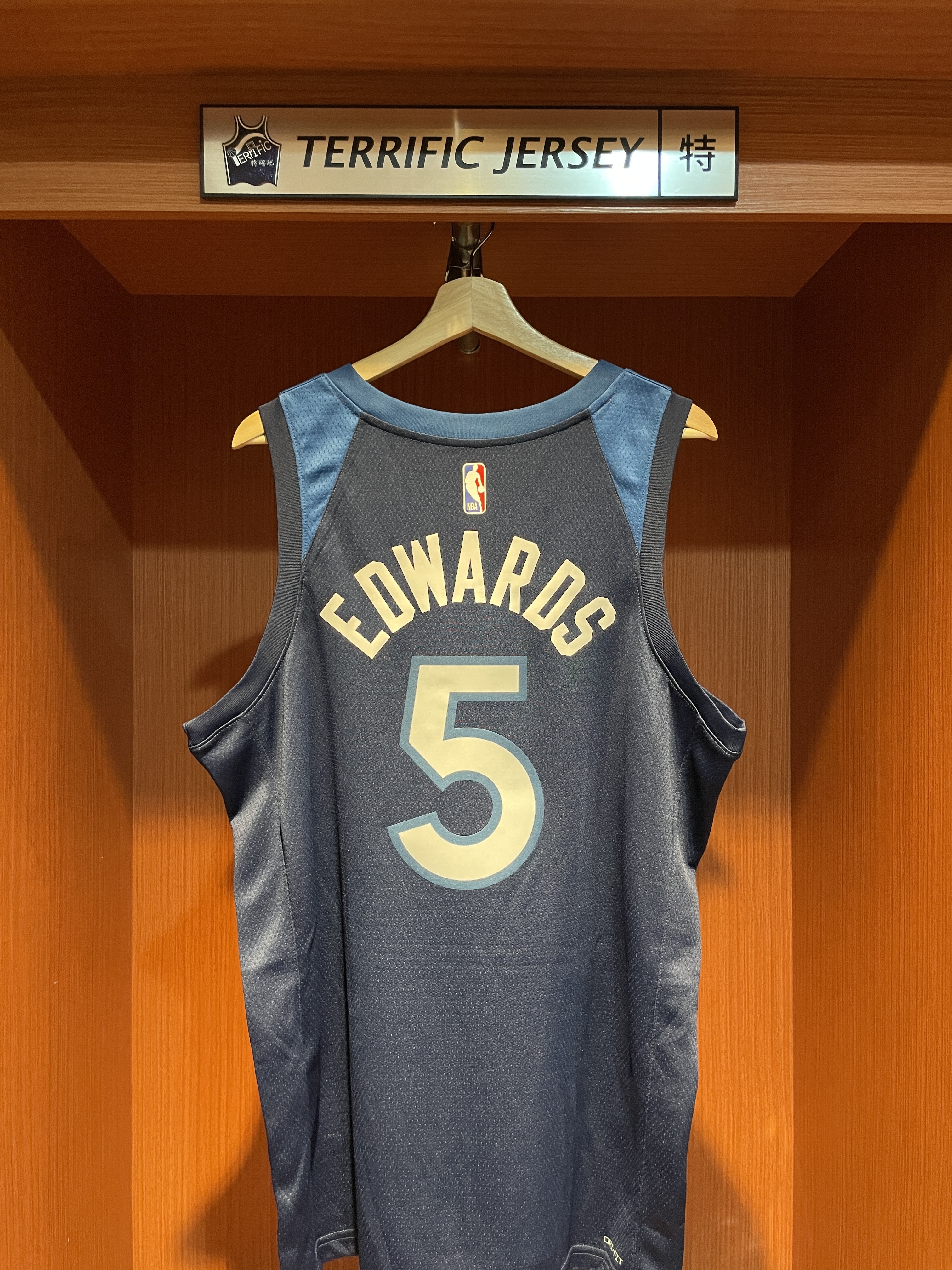 NBA球衣 Anthony Edwards 明尼蘇達灰狼深藍 Icon Nike Swingman 球迷版 熱轉印 含贊助商標 全新