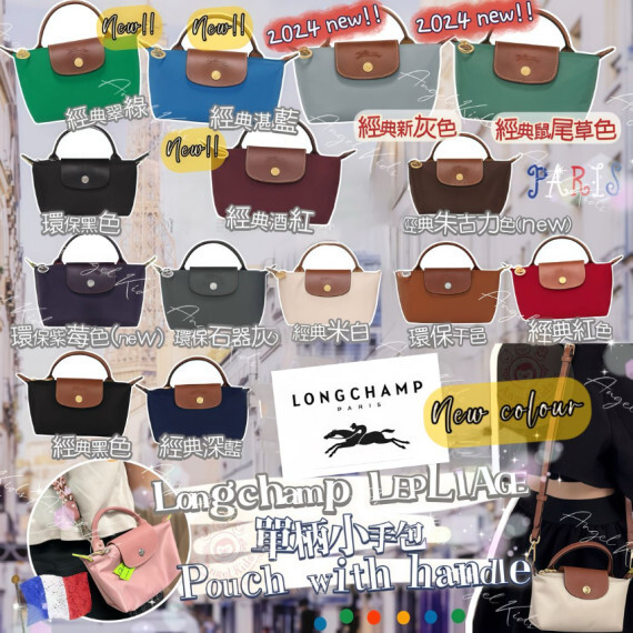 <清貨最後少量>法國品牌 Longchamp LE PLIAGE 系列單柄小手包 (pouch with handle)