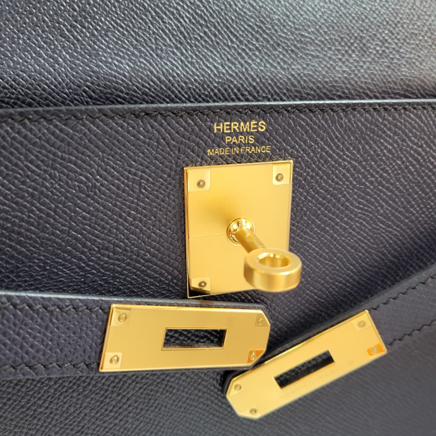 99%NEW HERMES KELLY 28 BLEU INDIGO CC EPSOM 海靛藍金扣