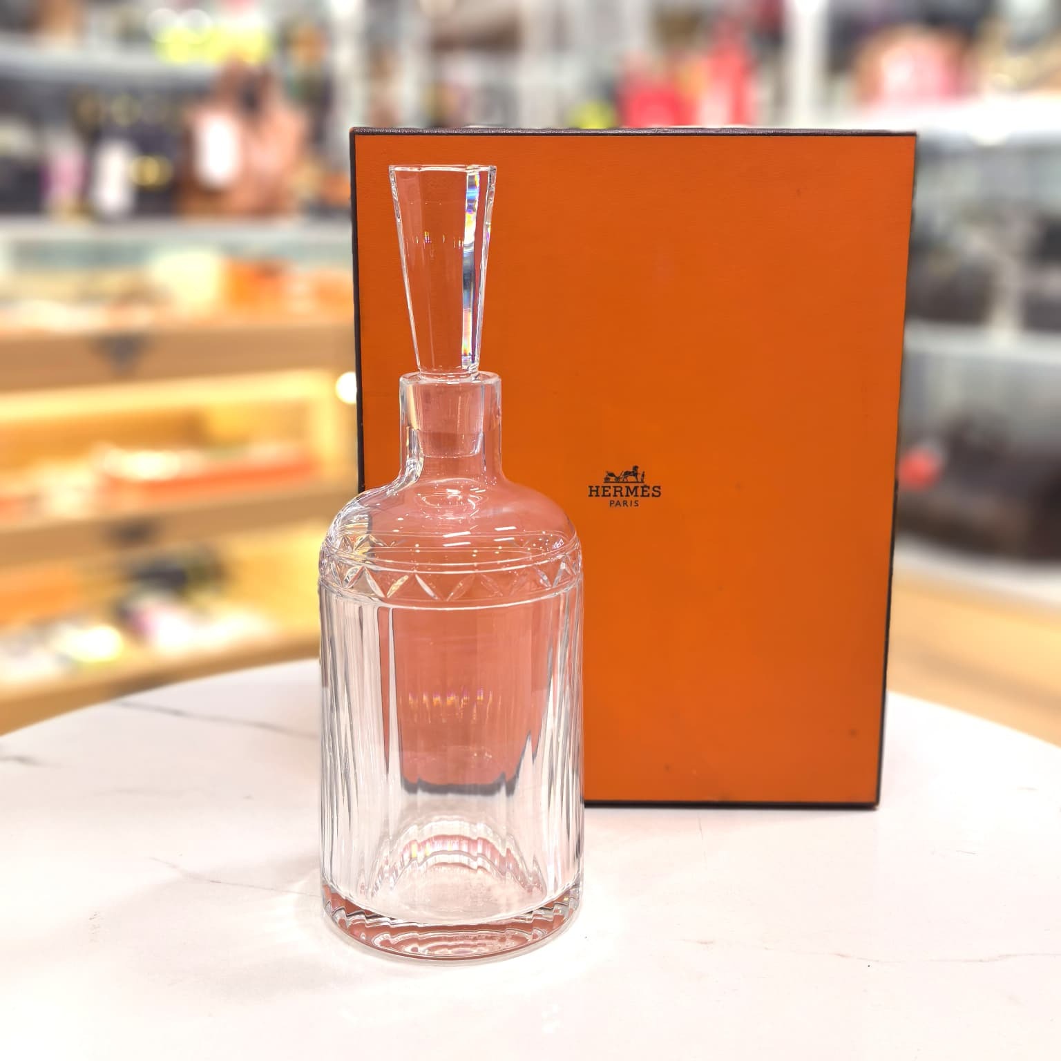 全新HERMES 威士忌酒壺 1L Iskender whiskey carafe 手工製作水晶 #BRAND NEW #香榭站正品