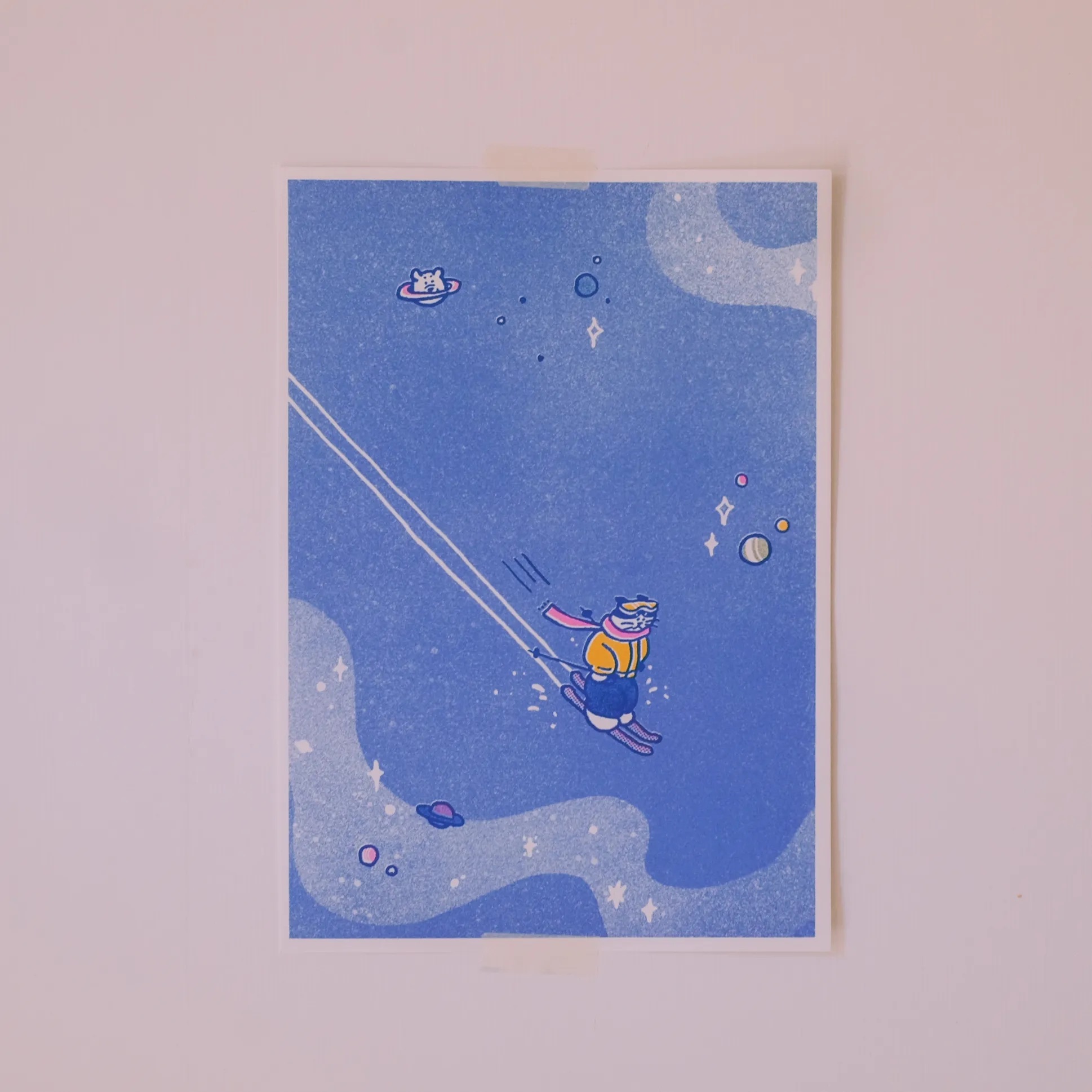 黑白小姐｜《Life with a little magic》系列A4海報-THROUGH THE ENDLESS UNIVERSE
