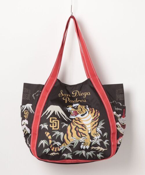 【預購】J101703  MLB 日式和風刺繡大容量手挽袋