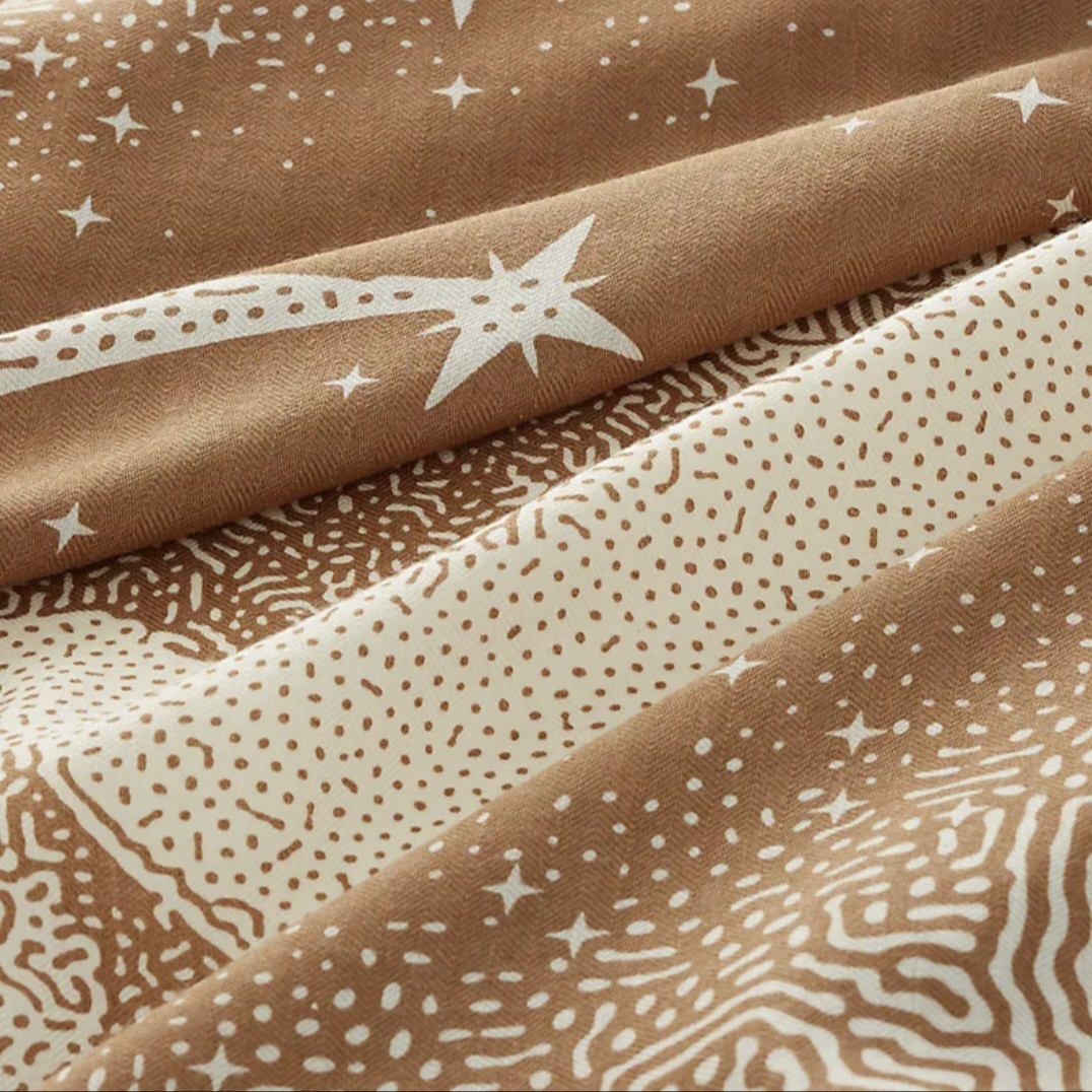 Hermes clair de lune 140 cashmere camel/Blanc
