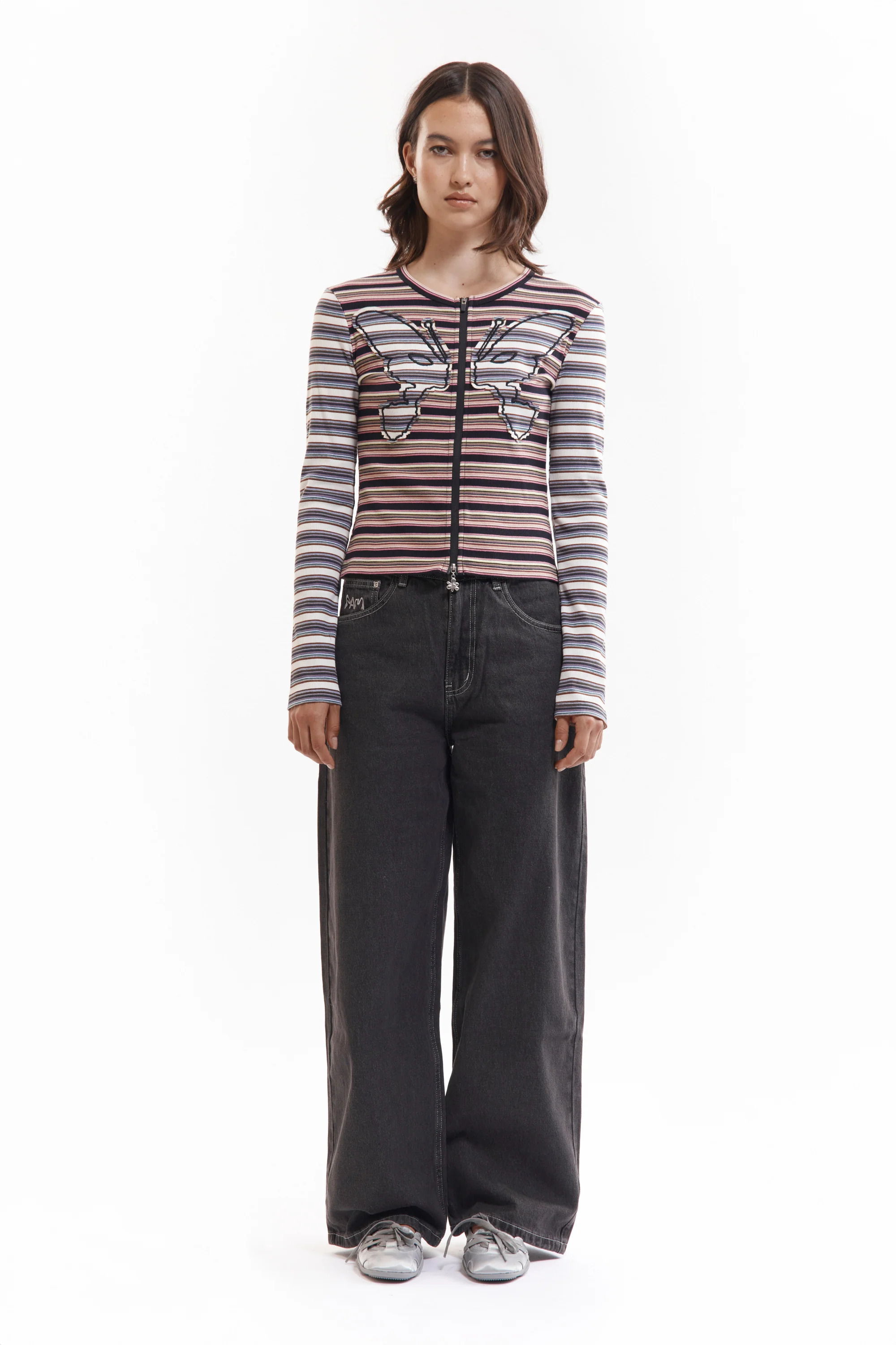 P.A.M.｜LINE WALK STRIPED CARDIGAN "ALL SORTS STRIPE"