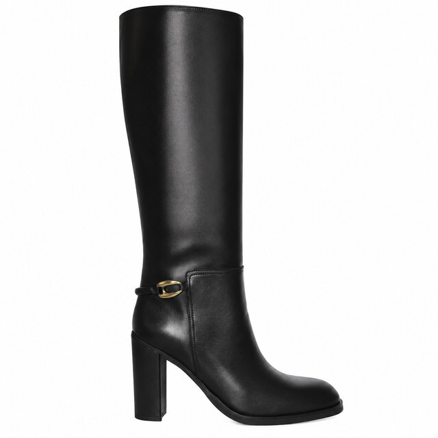 1CT1017-001 [CHANTAL] Crast Nero 90 Cuoio Nero 長靴 黑色 #3217 (EU)