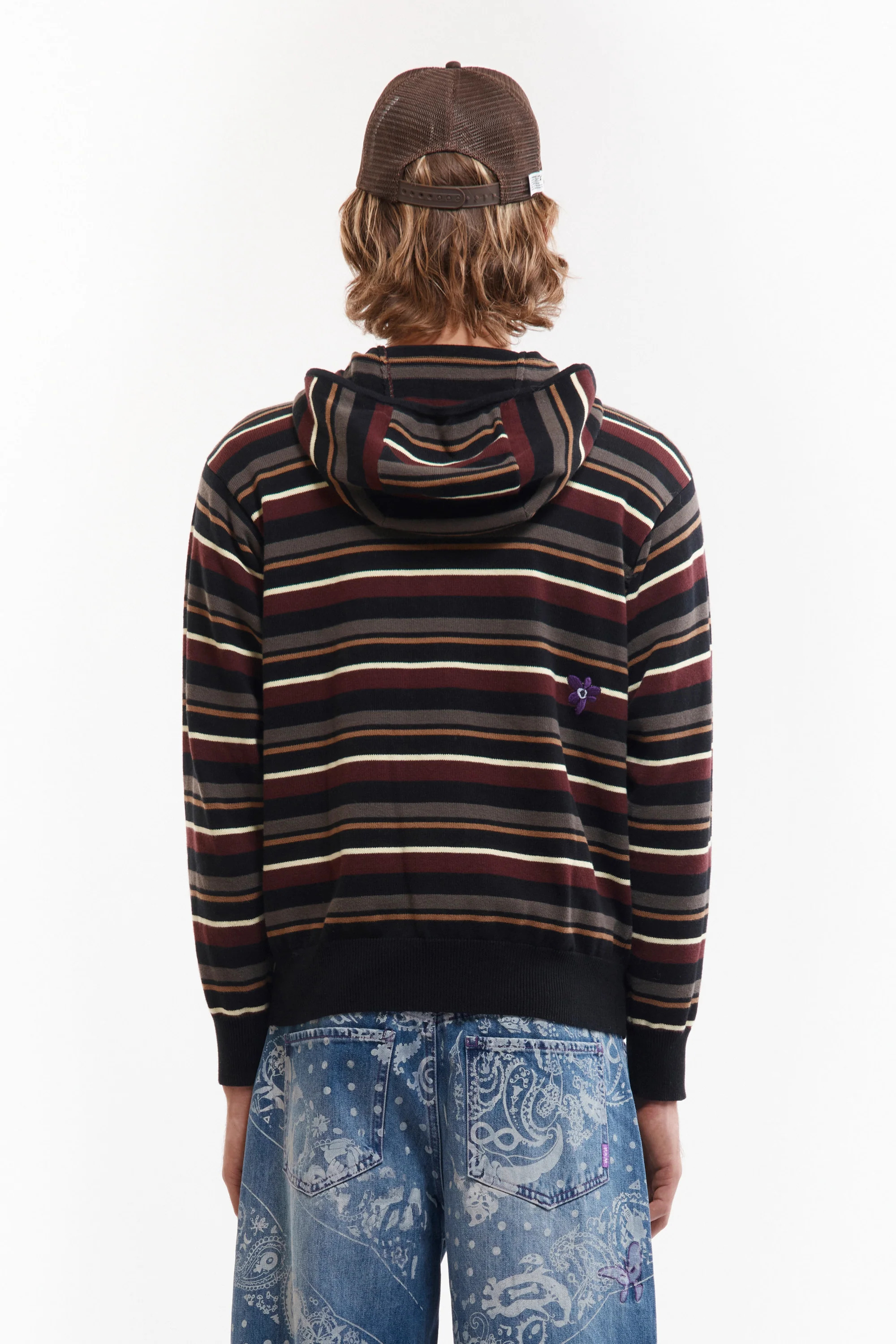 P.A.M.｜NAMES GO BY HOODED ZIP THRU KNIT "MULTI"