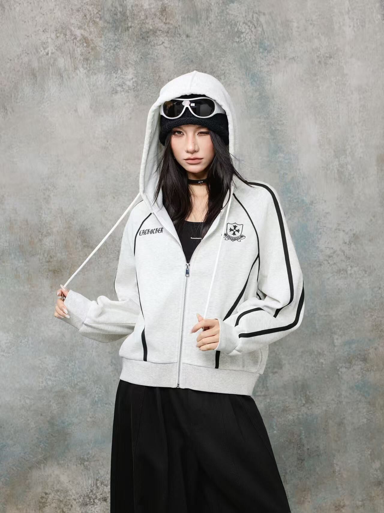 1019GZ06-GZTRIP-TUOGU-Jacket (A6 Black / B6 Heather Grey)