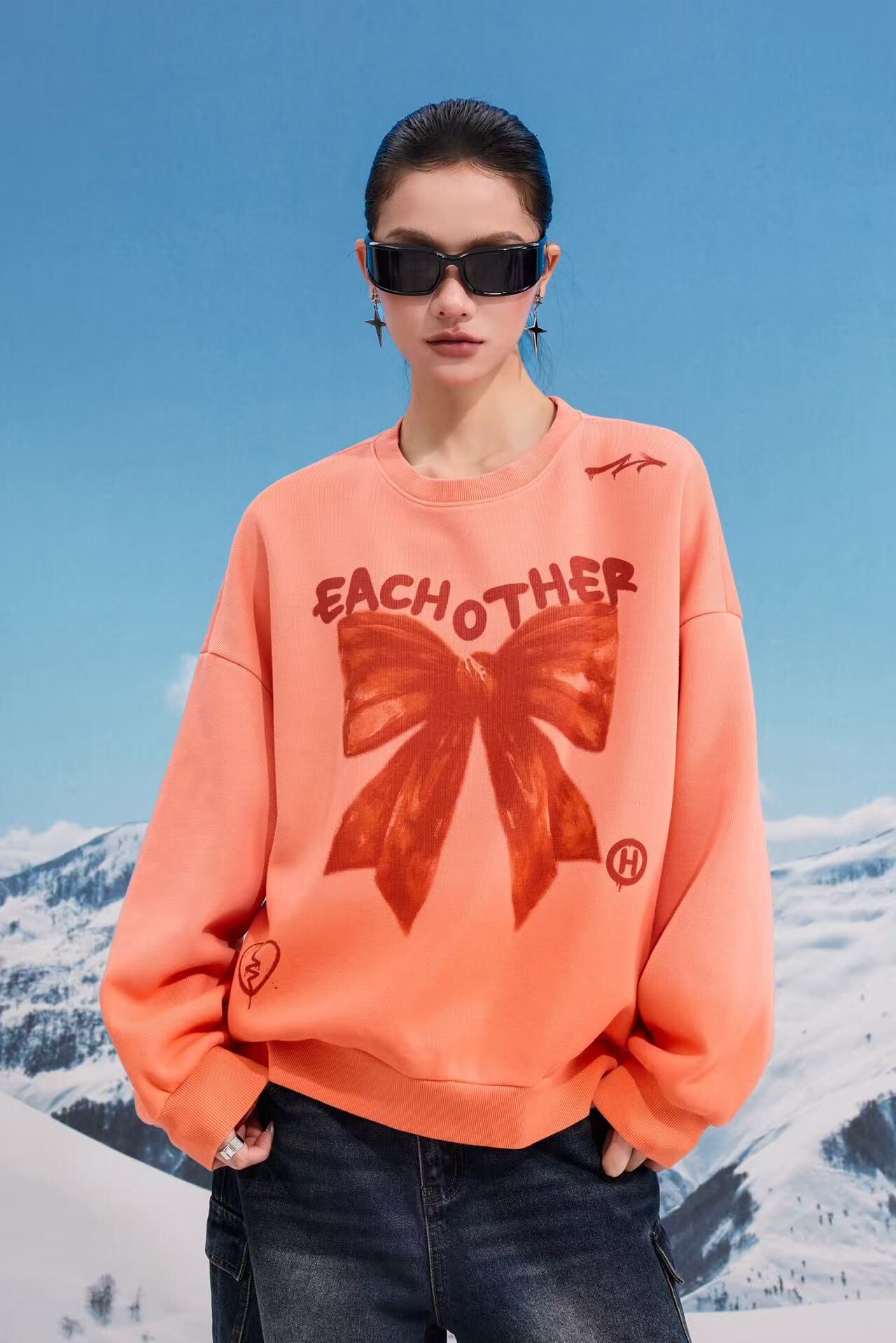 1019GZ08-GZTRIP-TUOGU-T-Shirt / Pullover (A8 Orange / B8 Purple / C8 Peach Pink)
