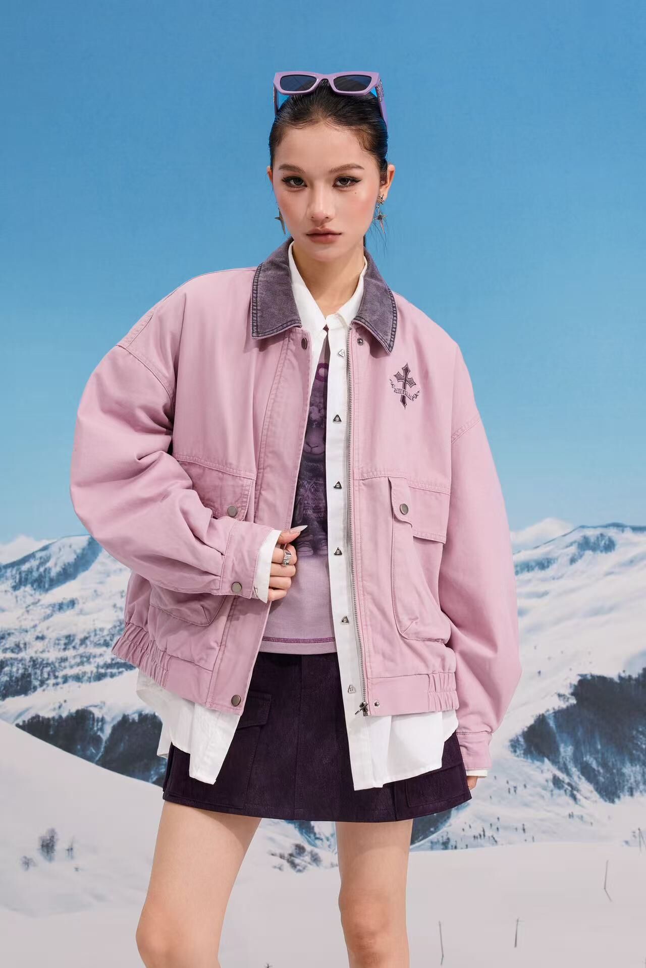 1019GZ09-GZTRIP-TUOGU-Padded Jacket (A9 Mocha Brown / B9 Pink Purple)