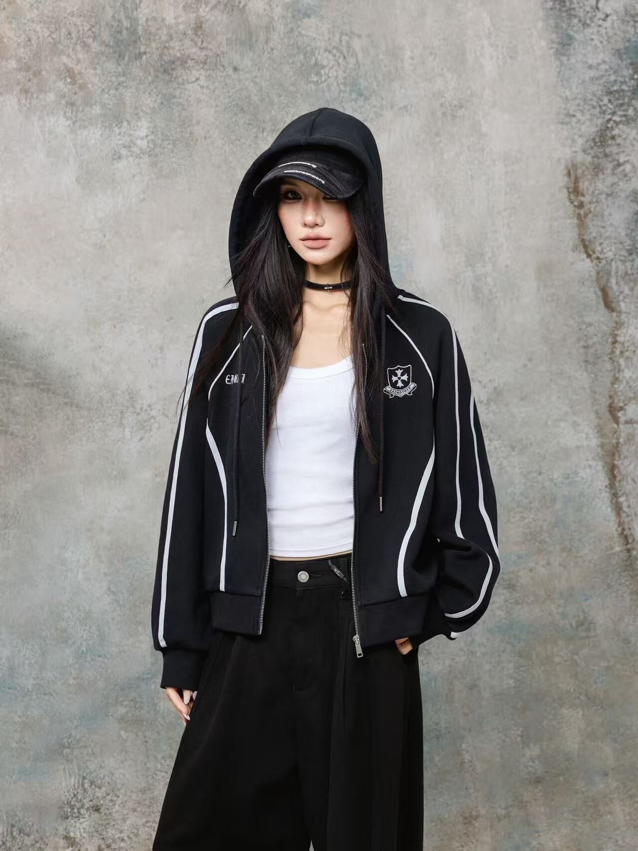 1019GZ06-GZTRIP-TUOGU-Jacket (A6 Black / B6 Heather Grey)