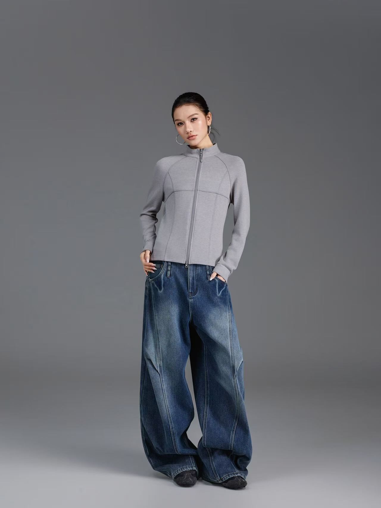 1019GZ15-GZTRIP-TUOGU-Base Layer Top (A15 Elephant Grey / B15 Space Grey)