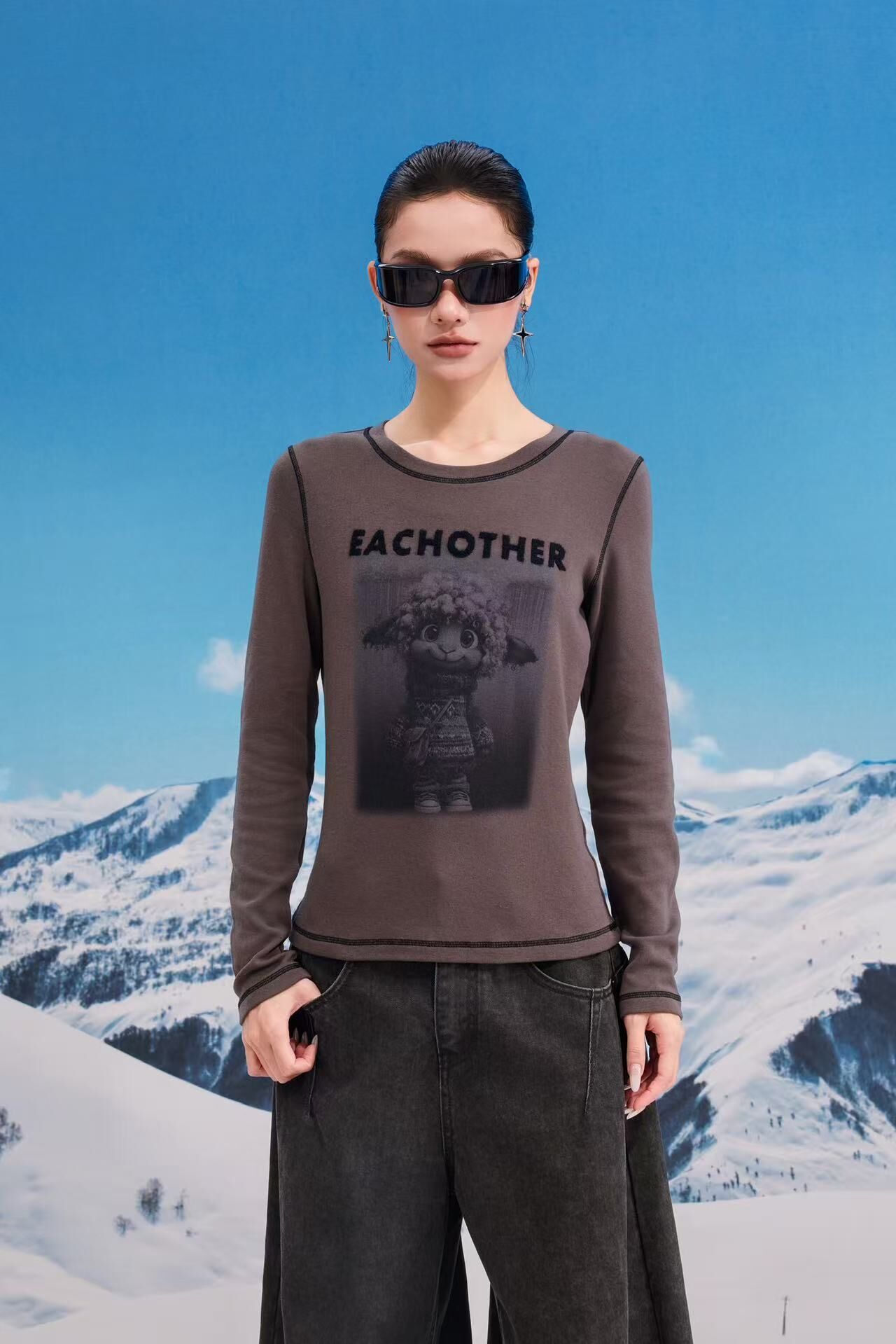 1019GZ14-GZTRIP-TUOGU-Base Layer Top (A14 Almond Grey / B14 Light Purple / C14 Charcoal Grey)
