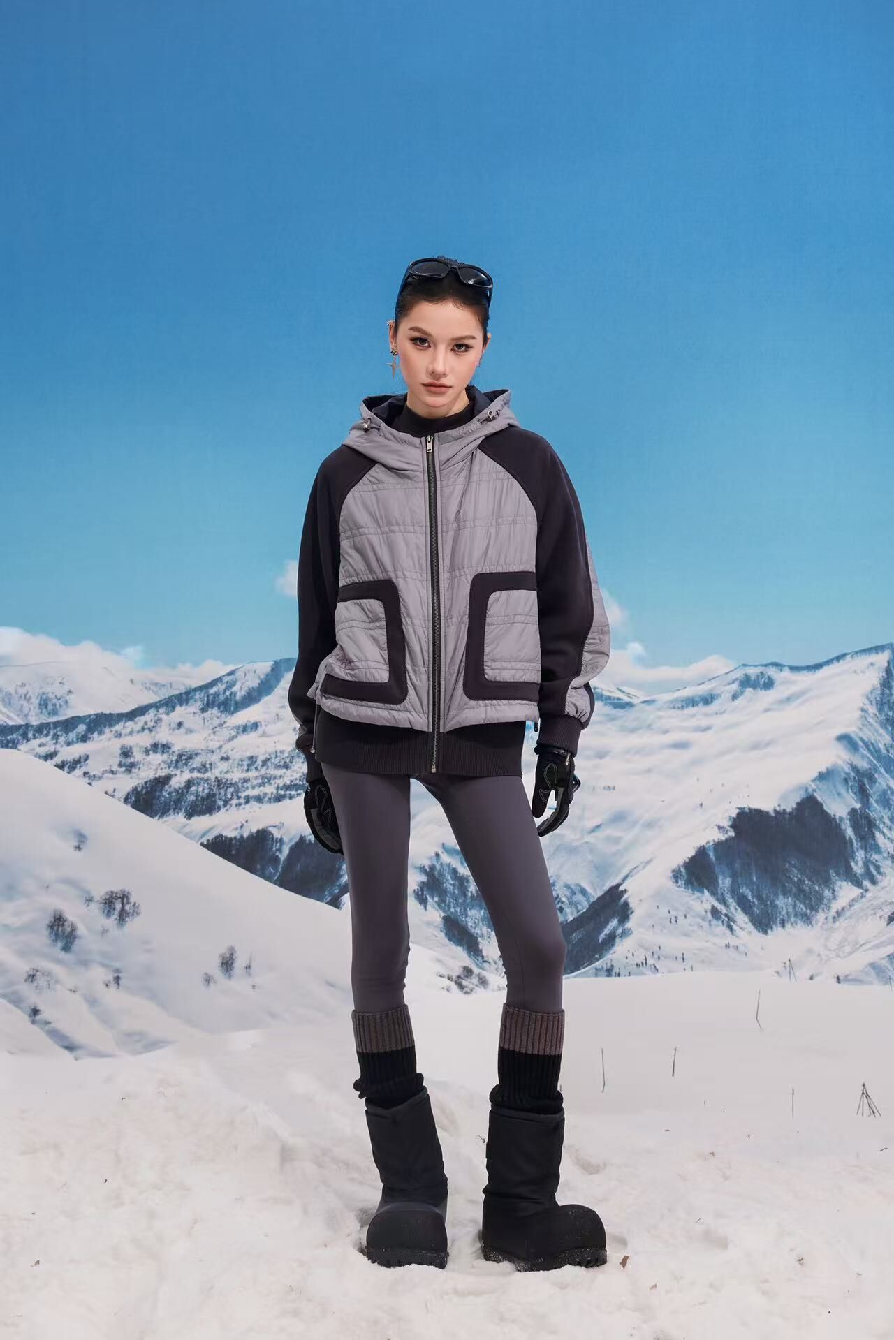 1019GZ18-GZTRIP-TUOGU-Padded Jacket (A18 Light Grey)