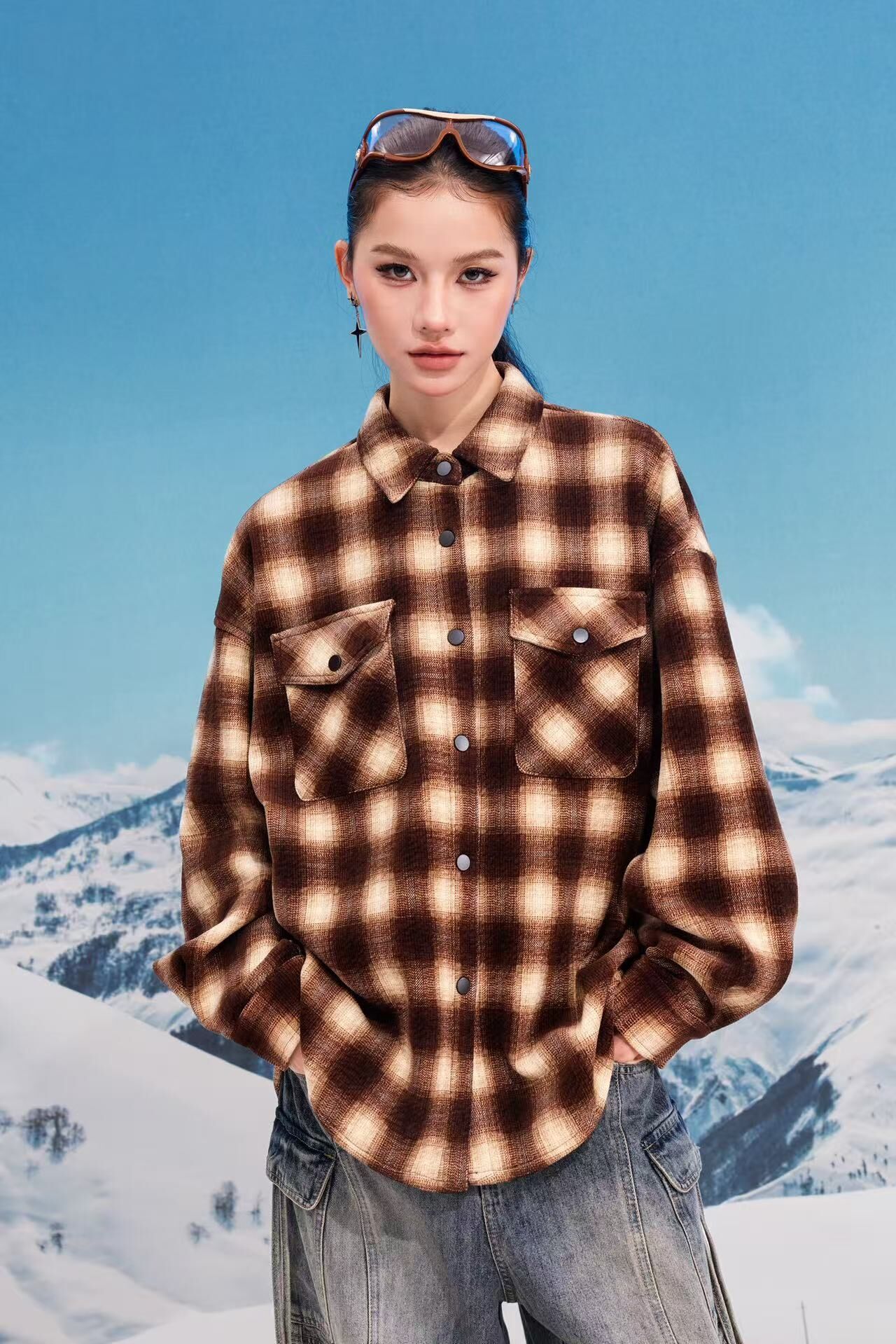1019GZ43-GZTRIP-TUOGU-Jacket (A43 Brown Check)