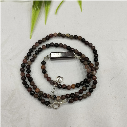 1020GZ24-GZTRIP-SUGILITE-Blood-Red Sugilite Four-Sided Bead Necklace (A24)
