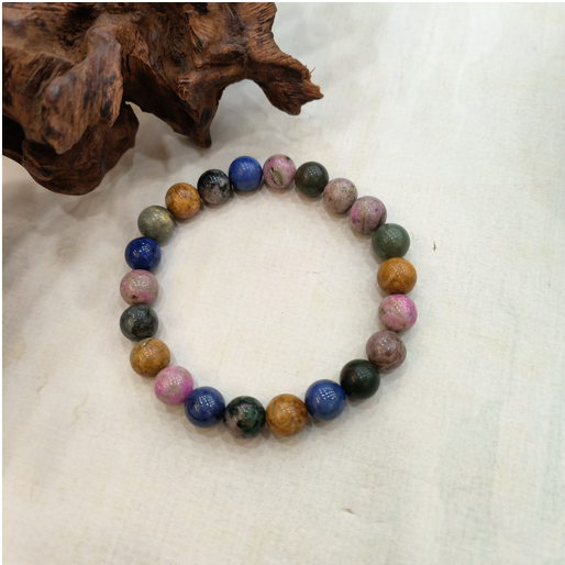 1020GZ35-GZTRIP-SUGILITE-8mm Multicolor Sugilite Single-Strand Bead Bracelet (A35)
