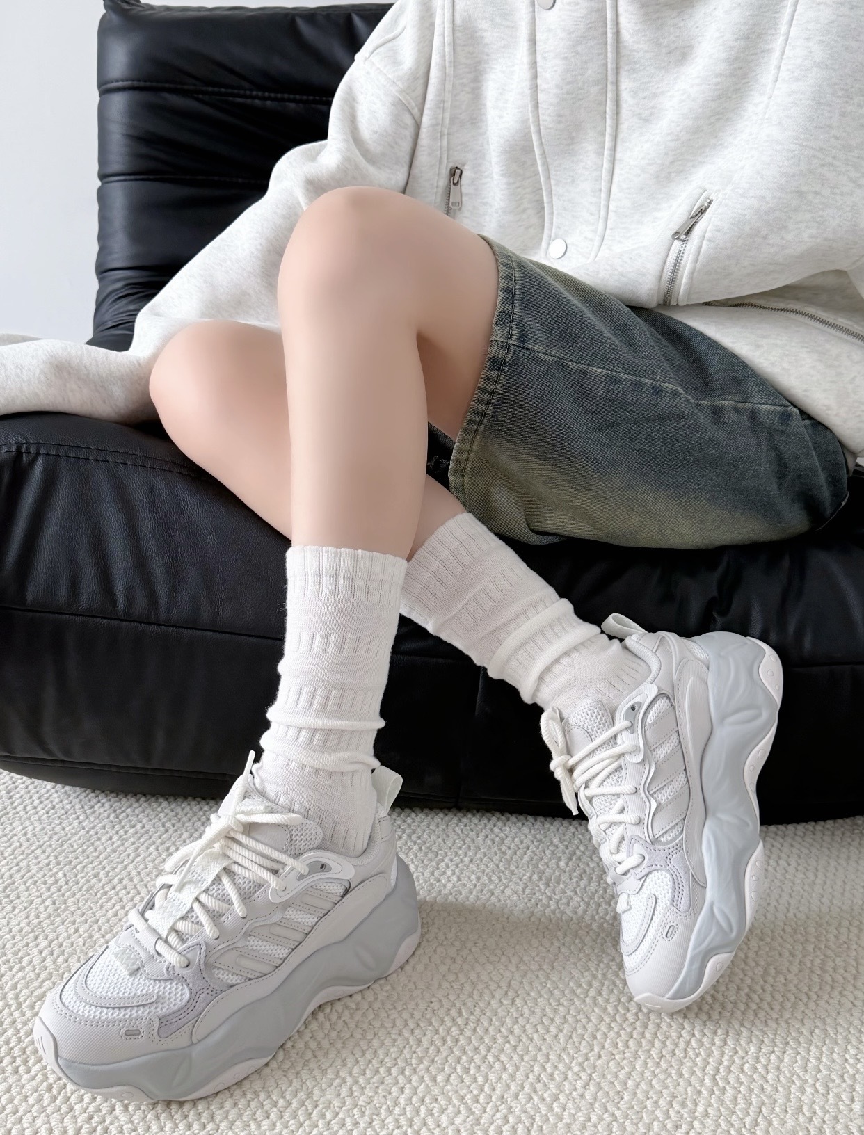 【預訂】ADIDAS VALLINA 霧灰白-WOMEN