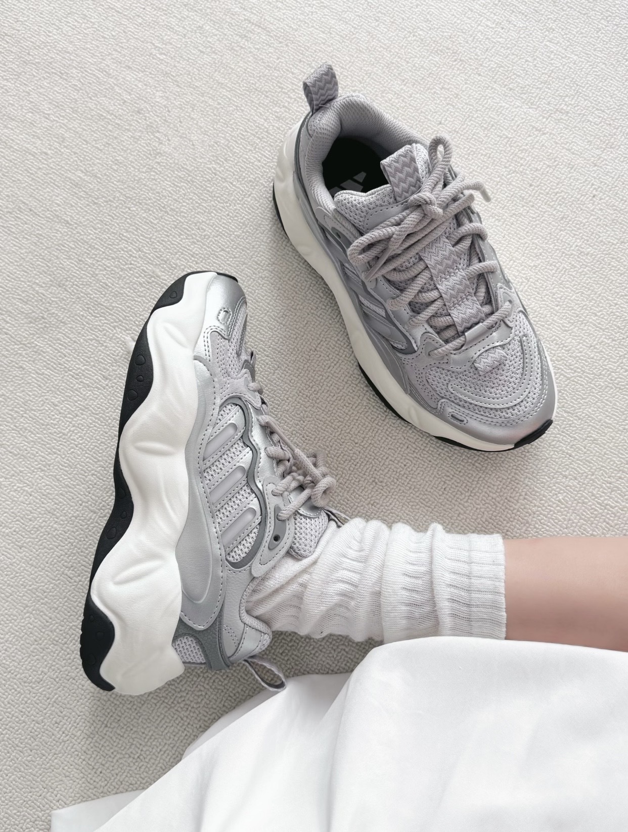 【預訂】ADIDAS VALLINA 灰銀-WOMEN