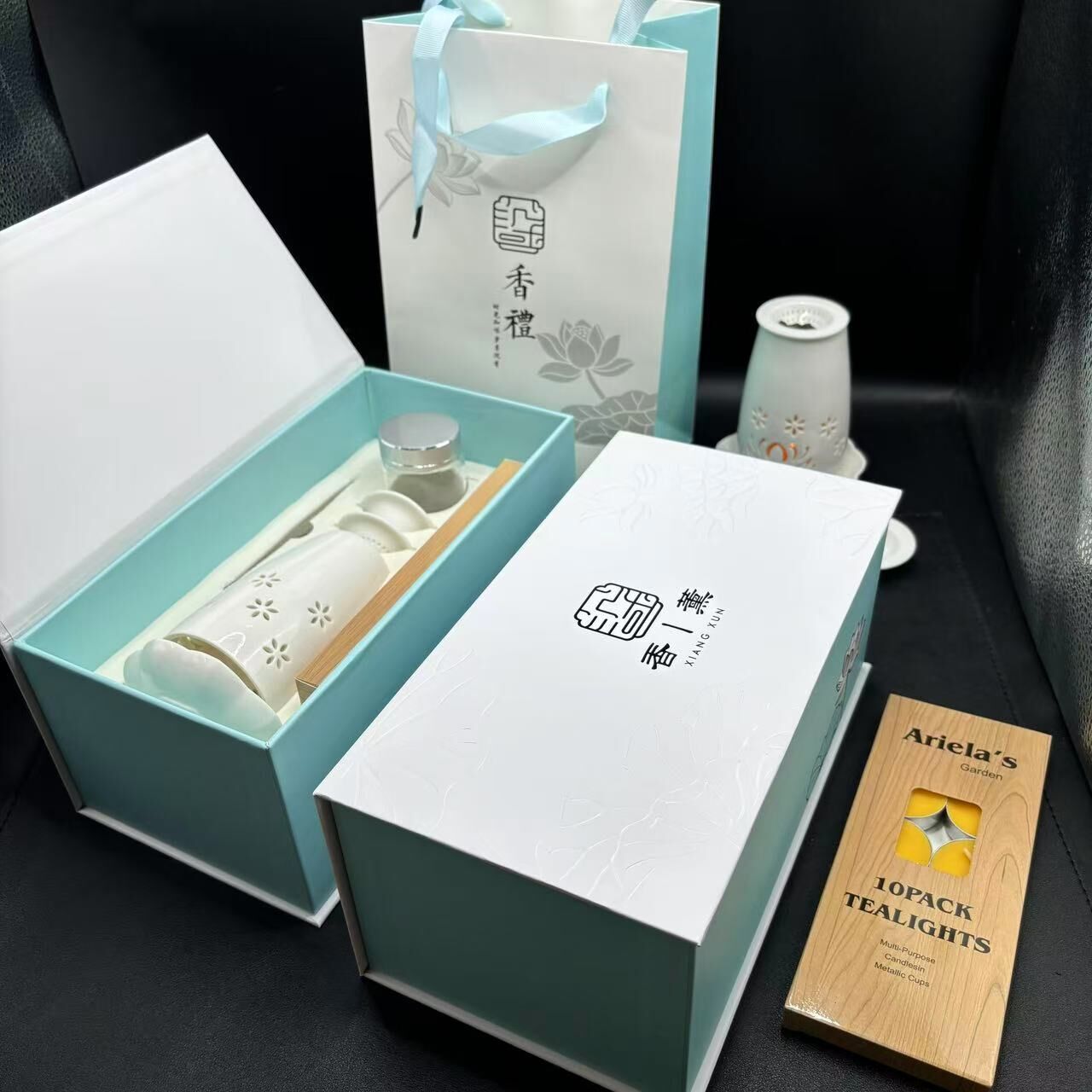 1021GZ37-GZTRIP-AGARWOOD-Ceramic Incense Burner Set (B37)