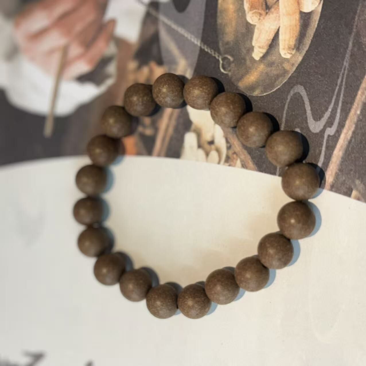1021GZ63-GZTRIP-AGARWOOD-Angong Niuhuang Aromatic Bead Bracelet - 1.0 x 20 Beads (B63)